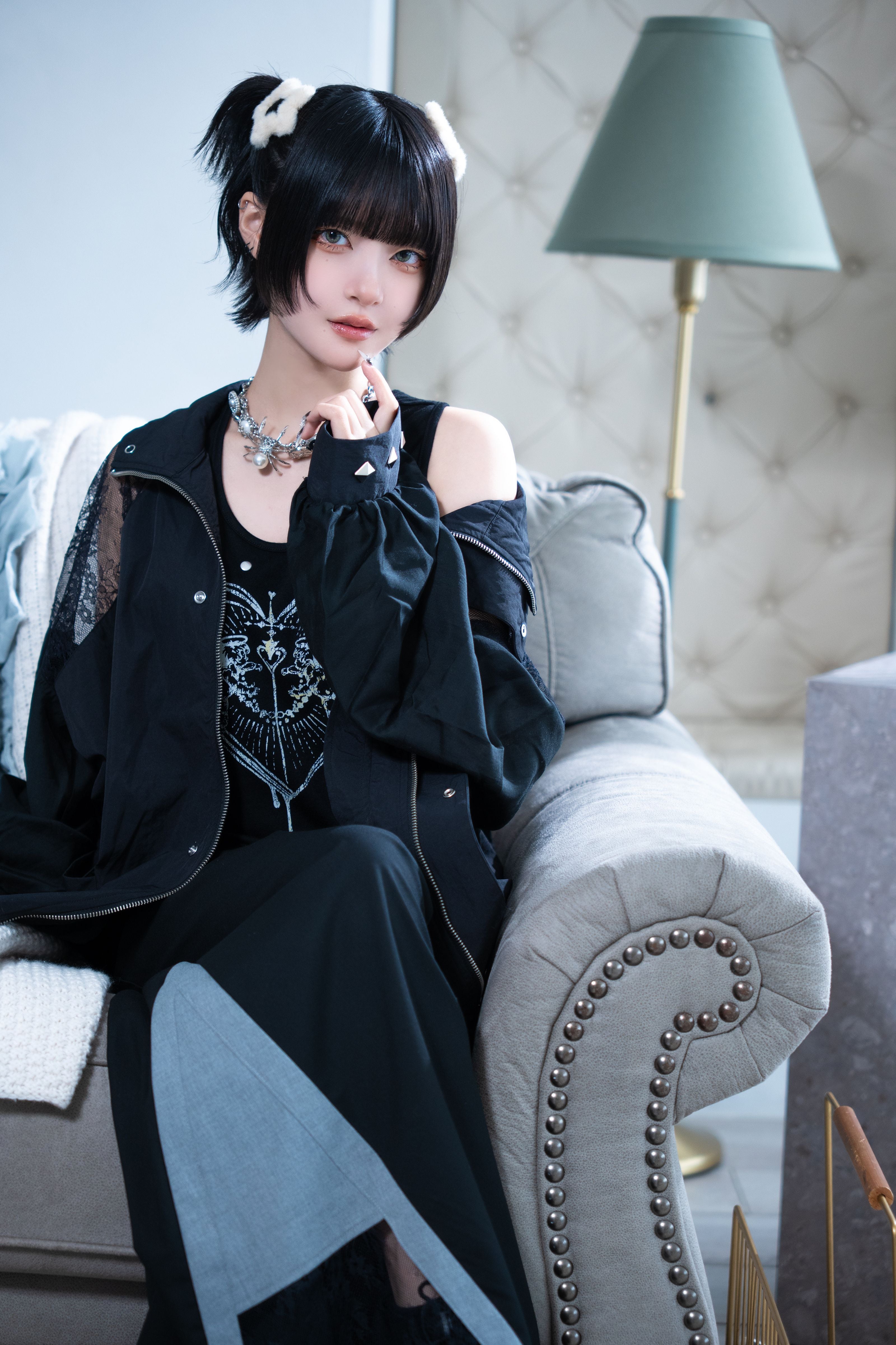 bicolor doll race pants black