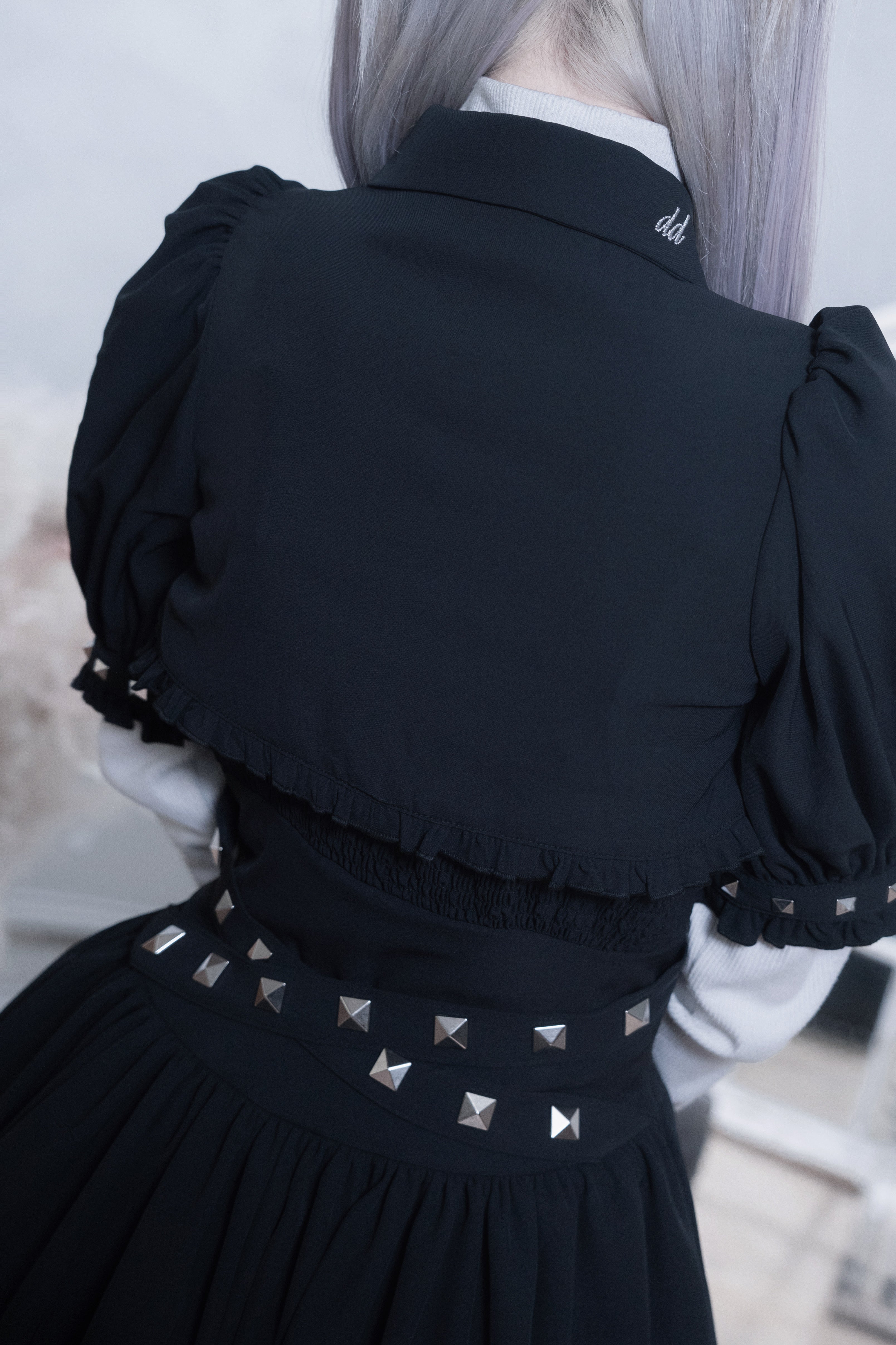 dd studs puff dress set