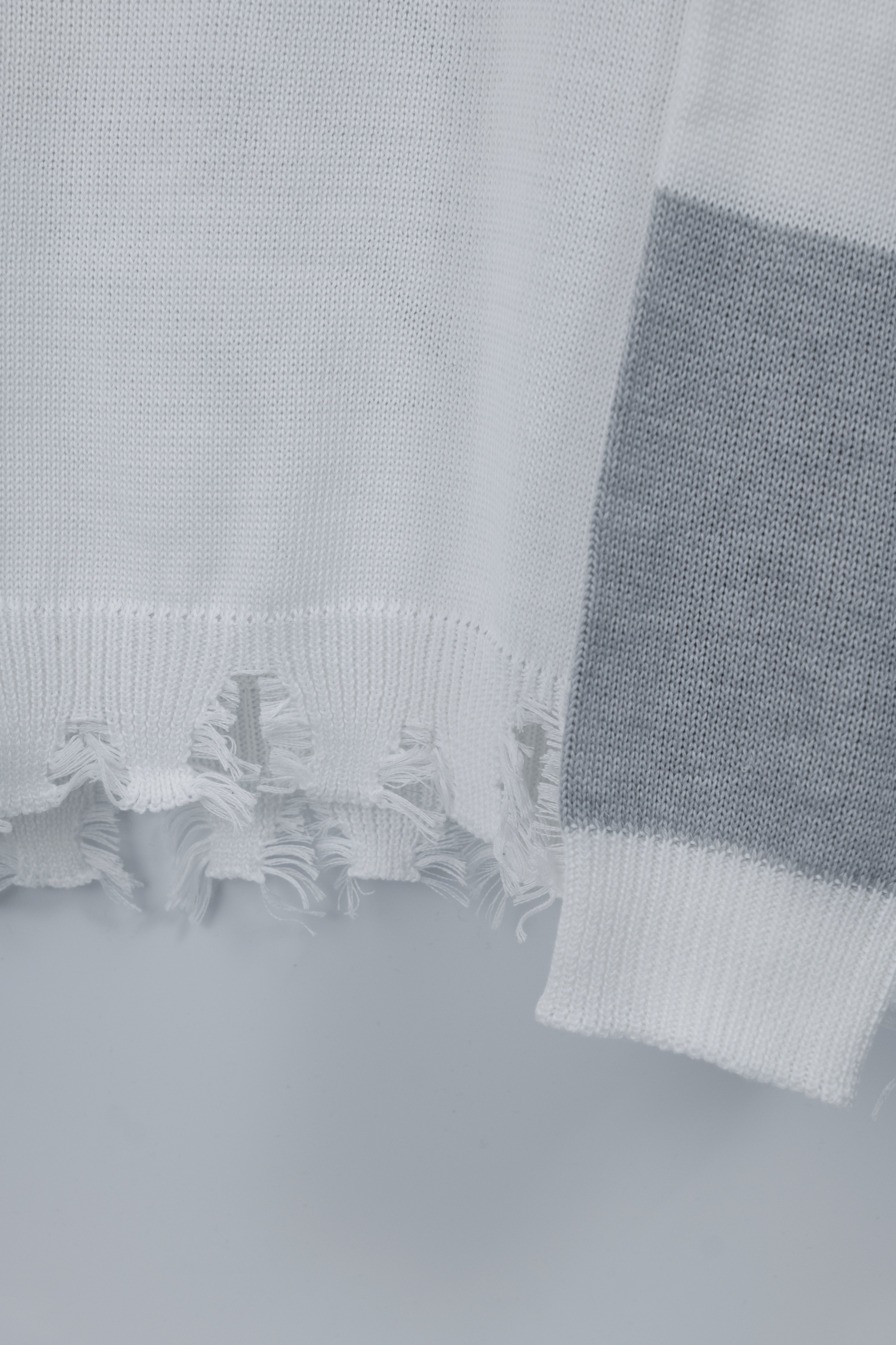 dd wolf knit sweater white