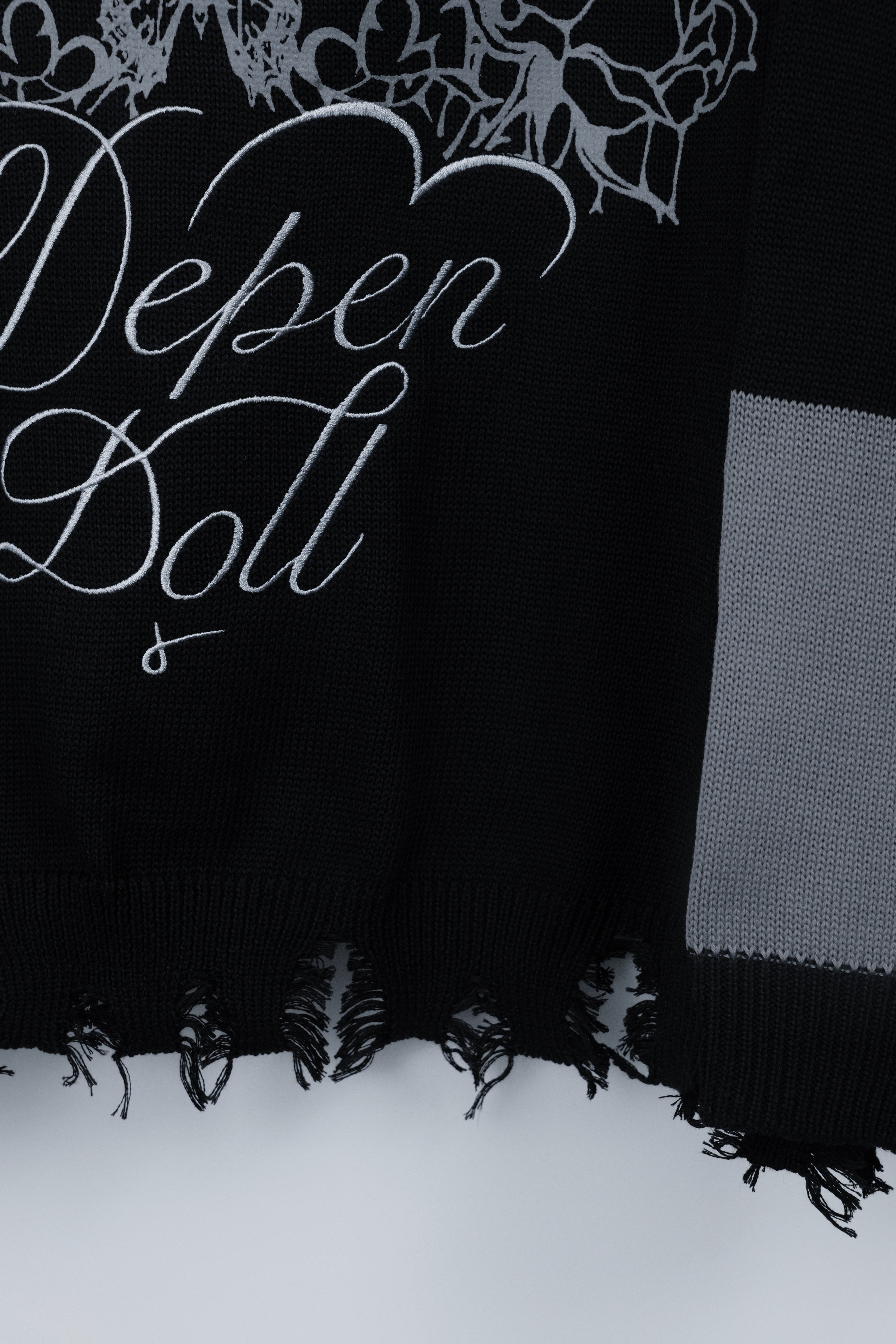 dd wolf knit sweater black