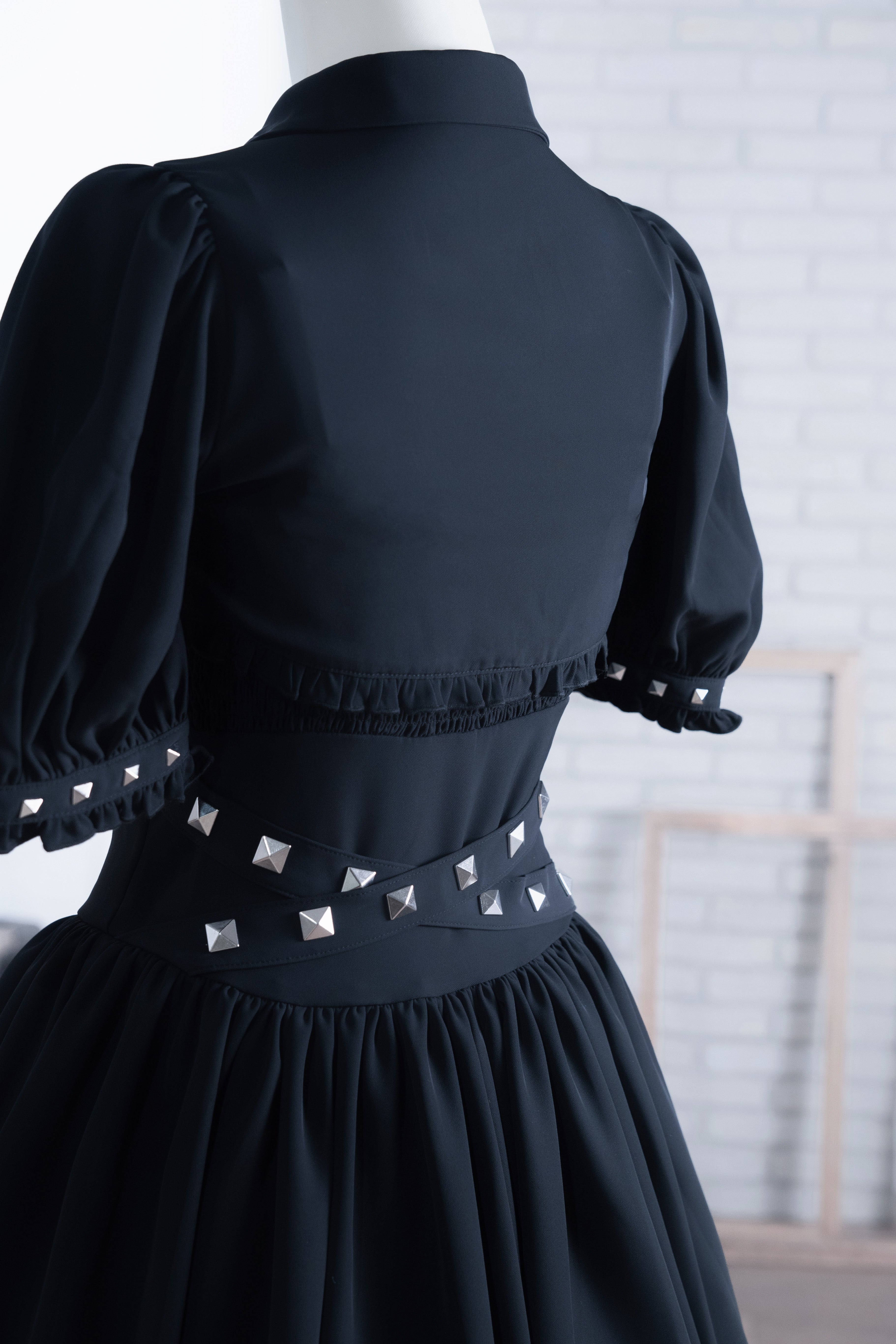 dd studs puff dress set