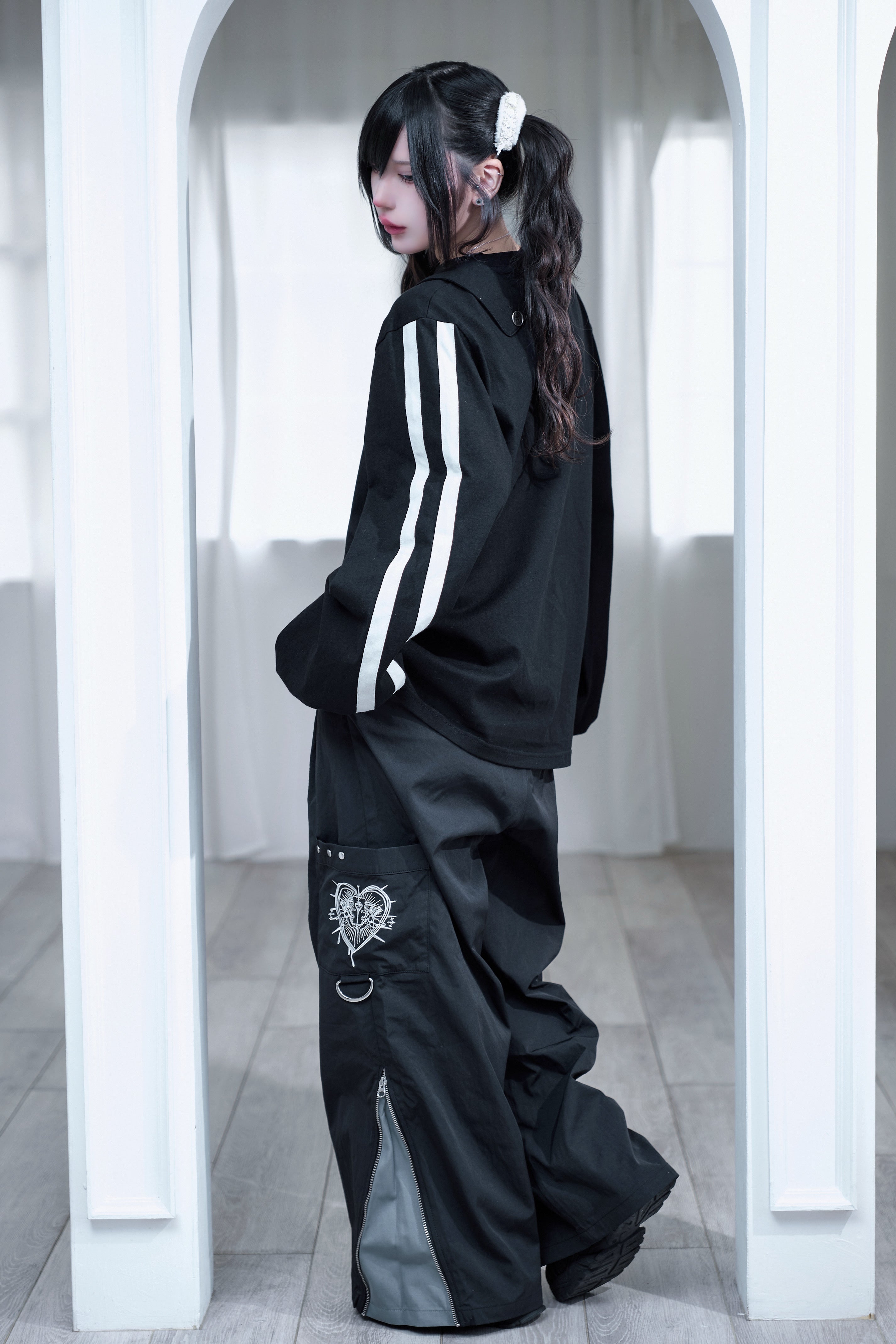 dd double waist zip pants