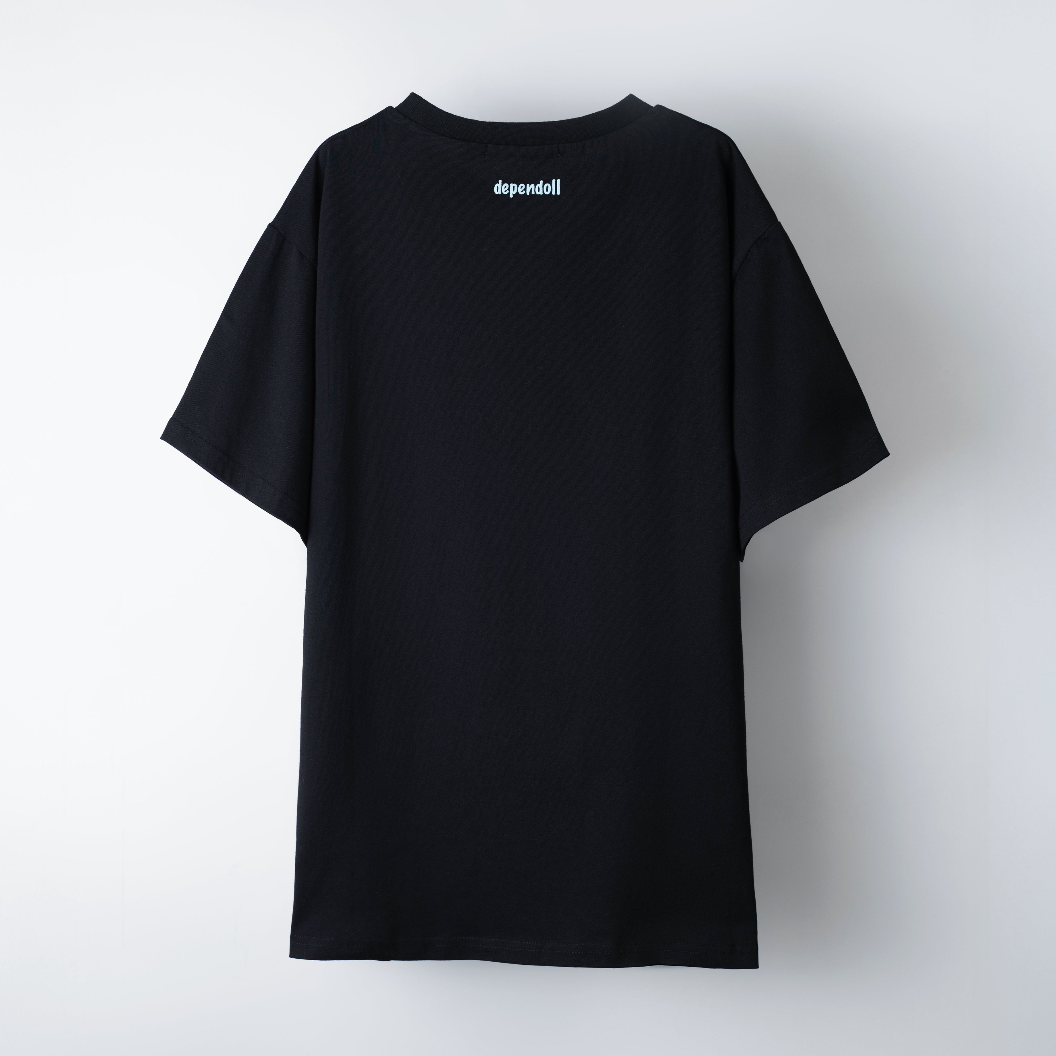 cat crown doll Tee black