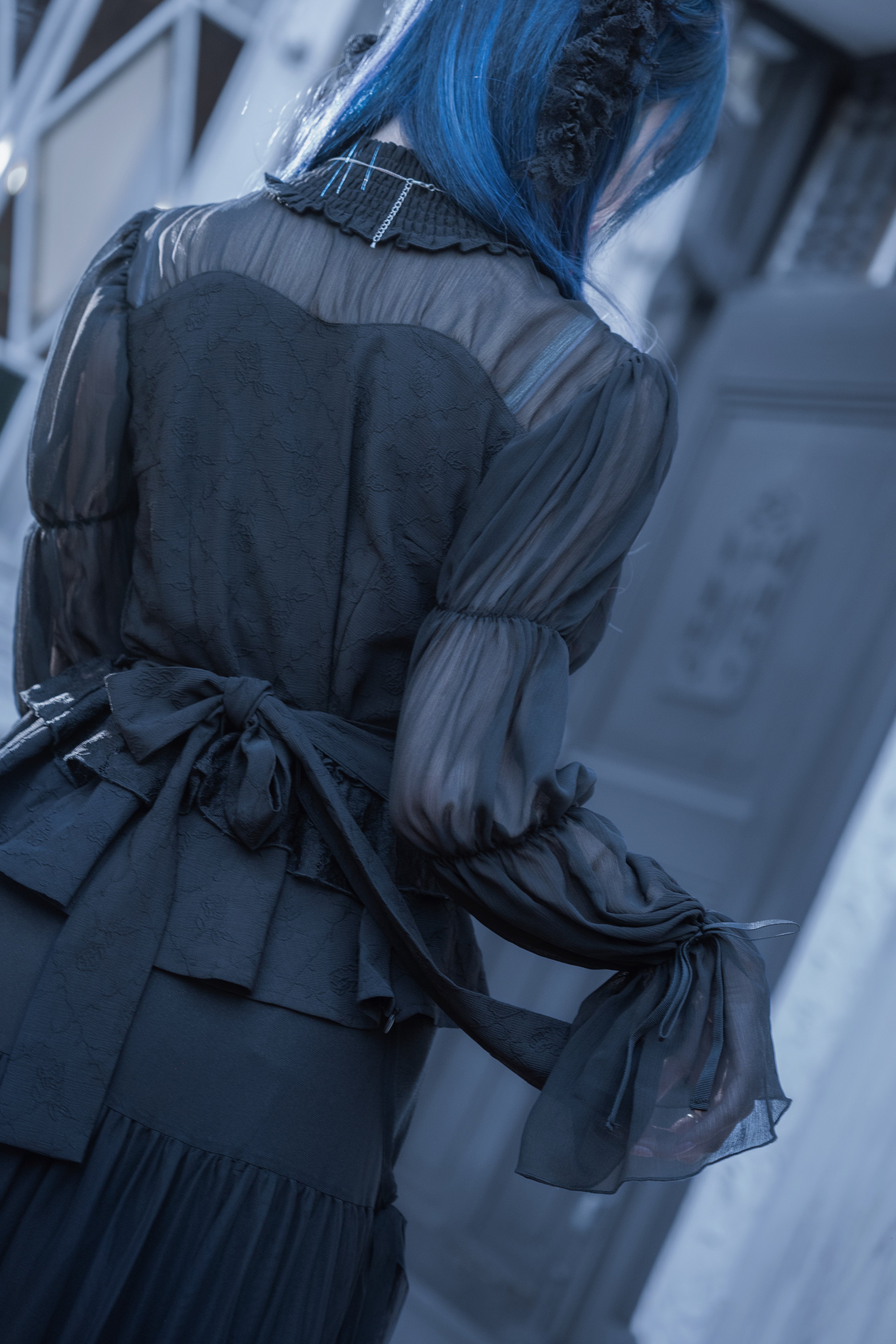 dd side ribbon tulle skirt