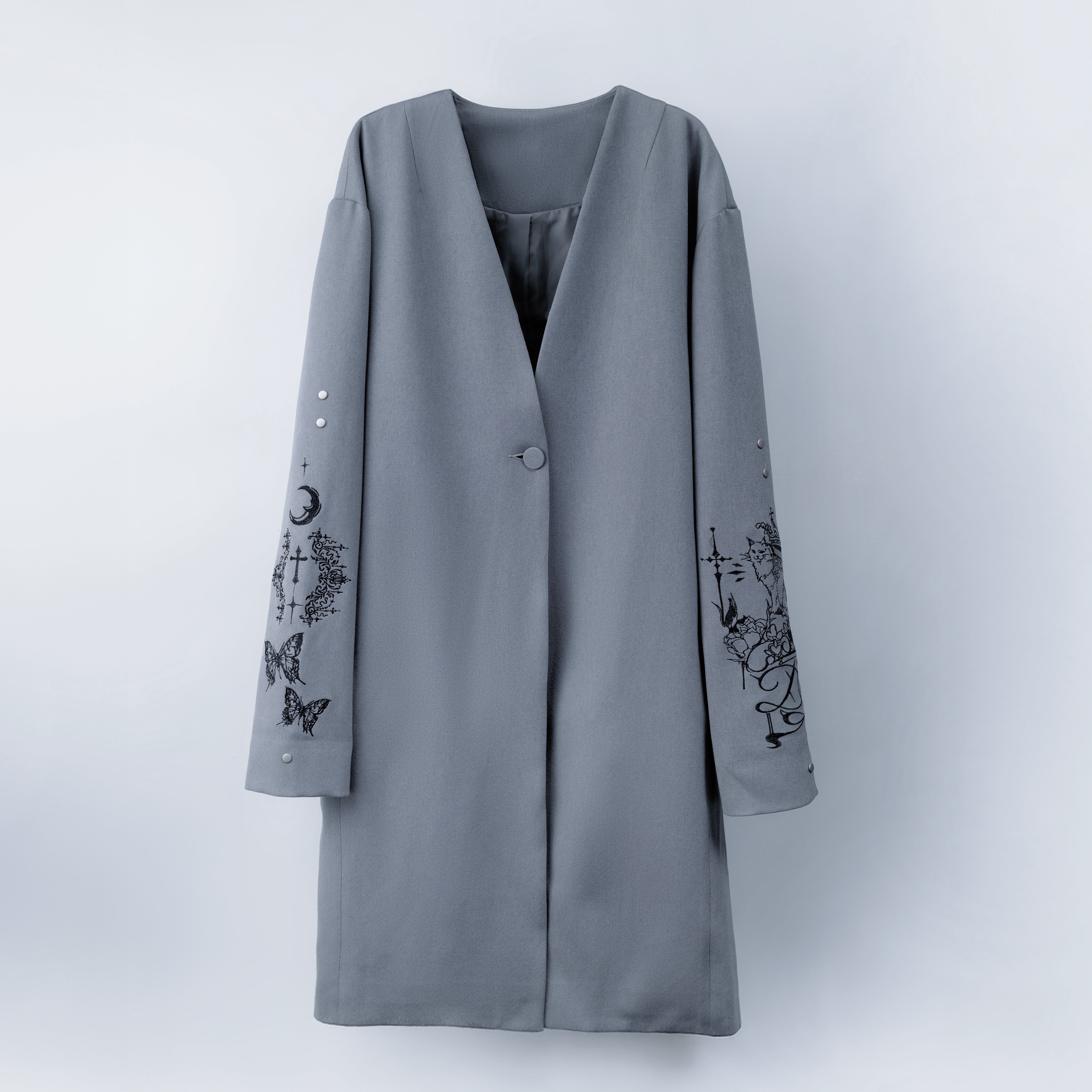 dd cat stitch coat gray