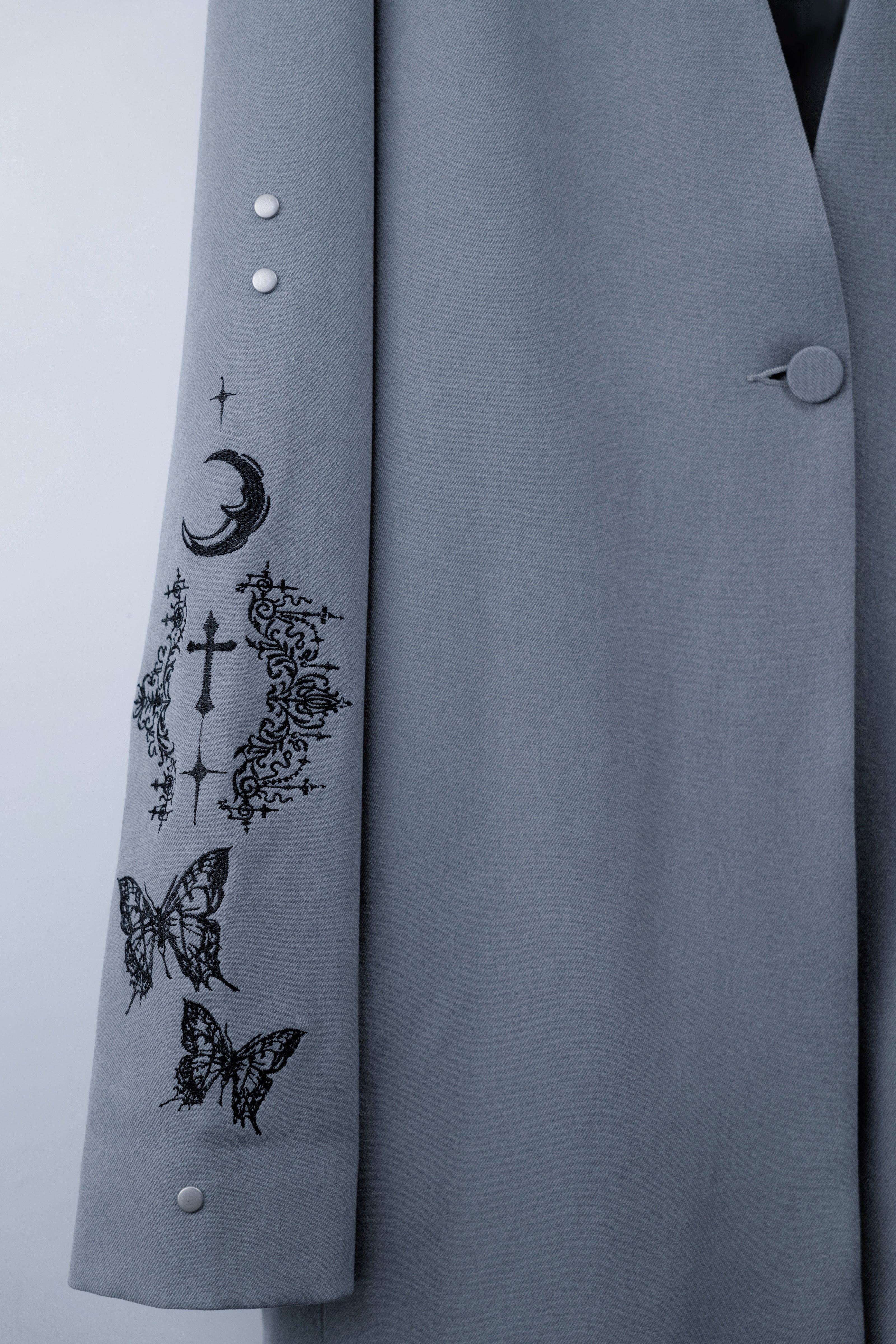 dd cat stitch coat gray