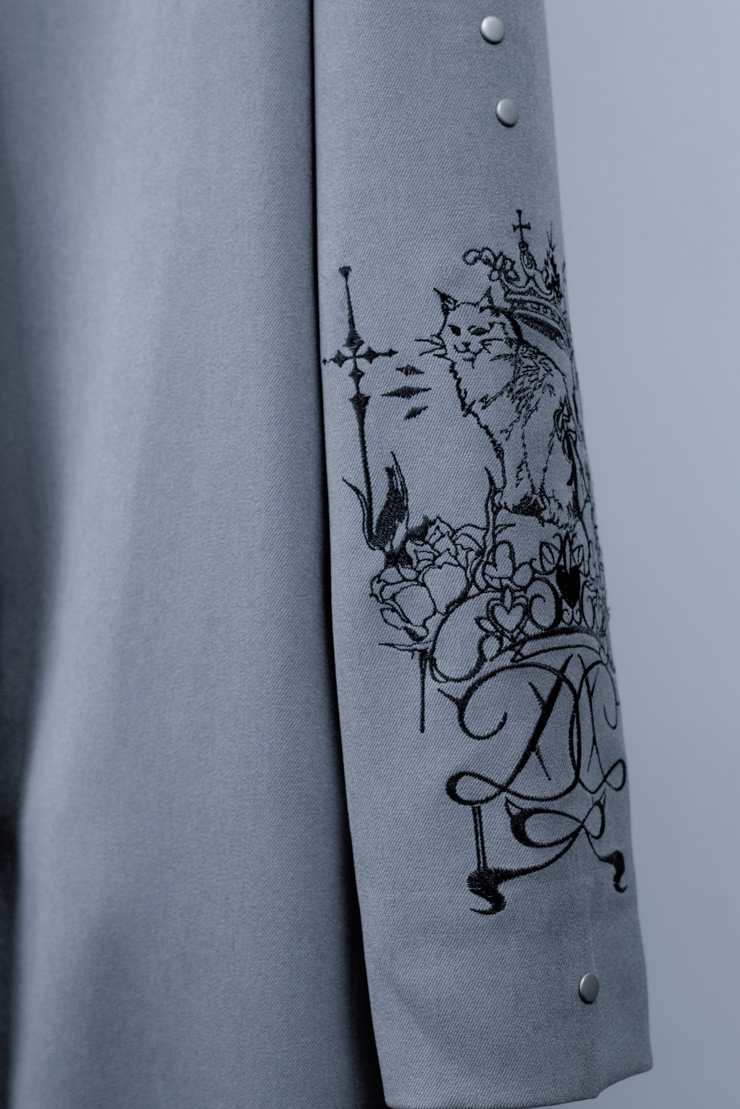 dd cat stitch coat gray