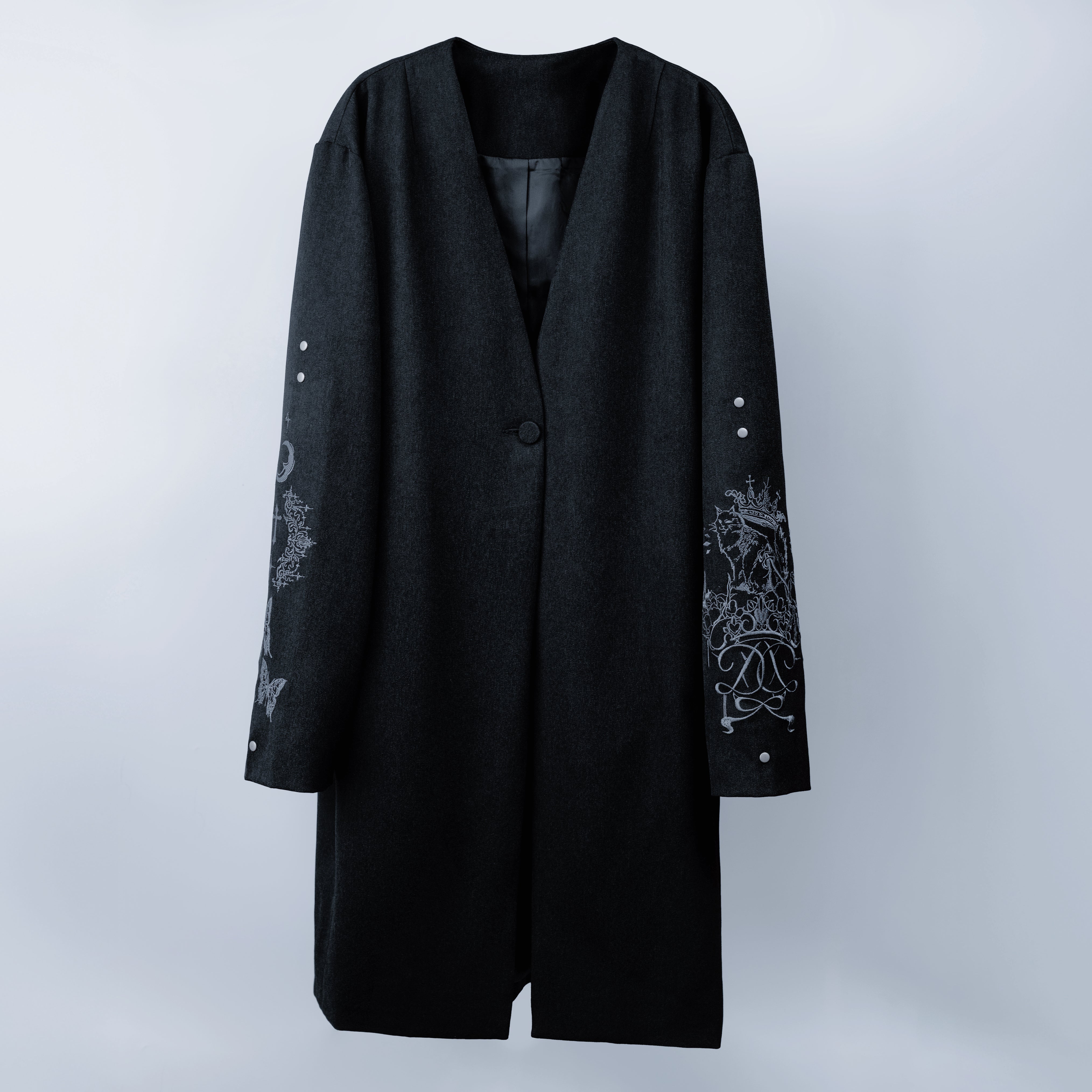 dd cat stitch coat black