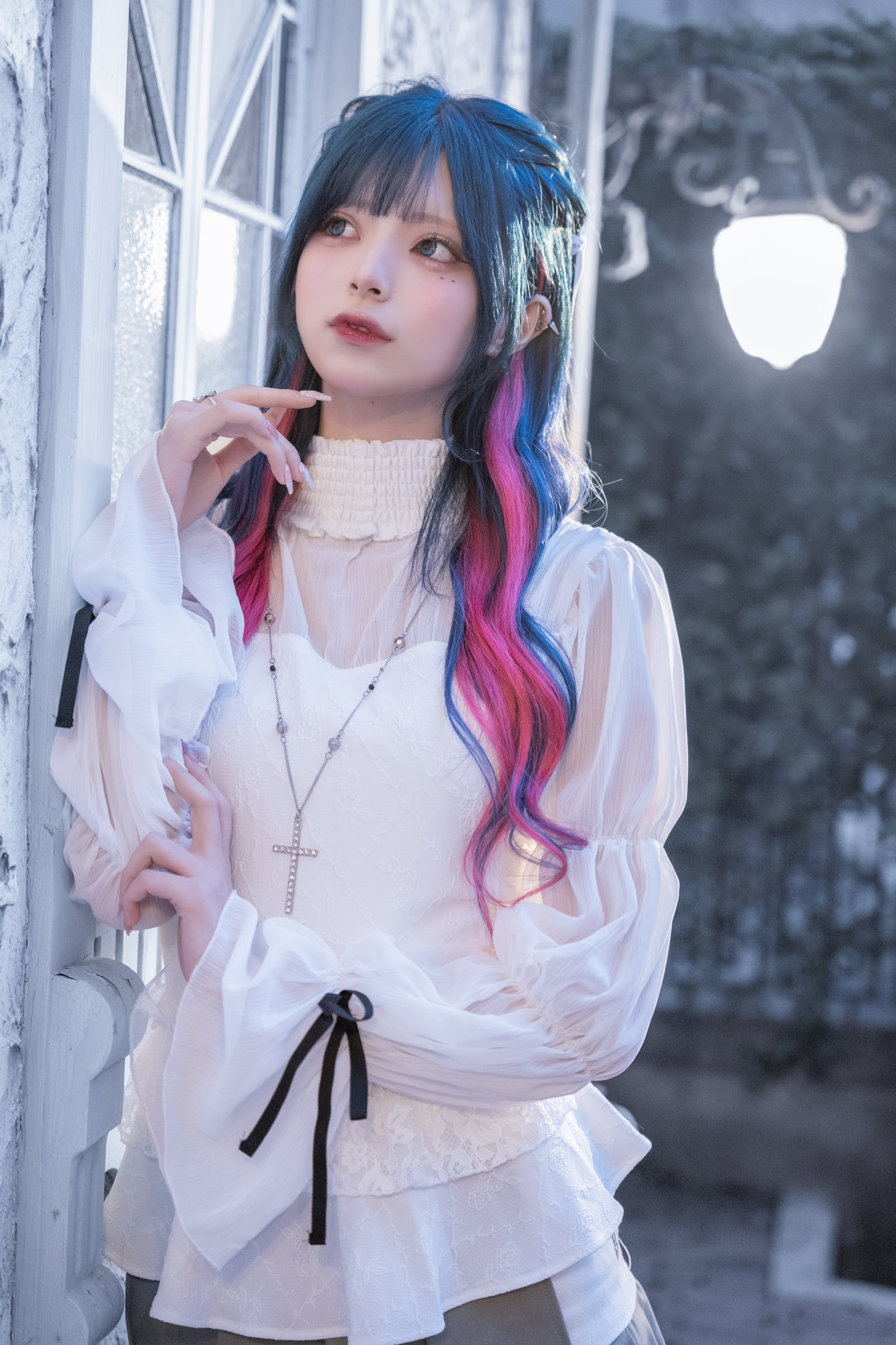 doll candy jacquard tops white