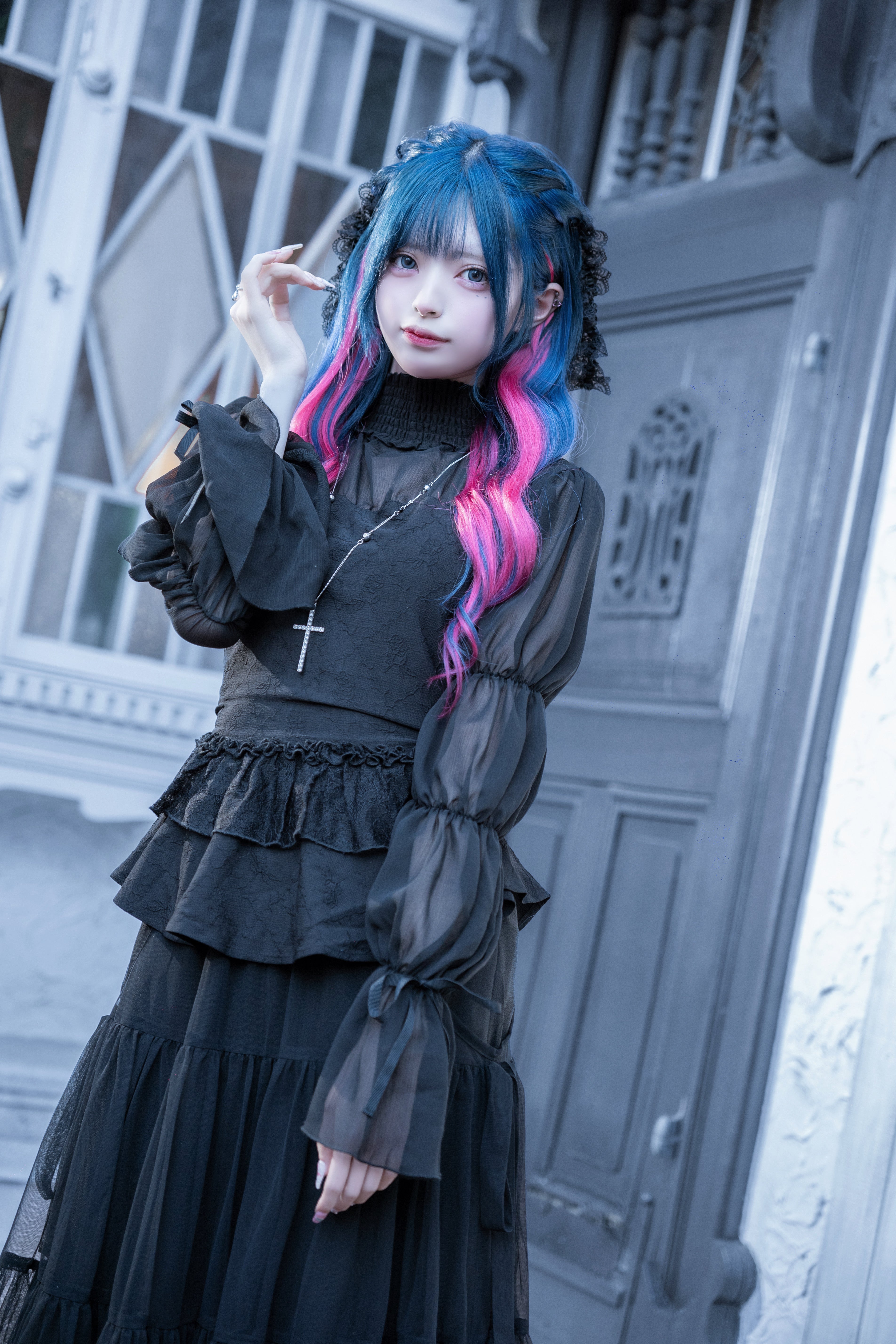 dd side ribbon tulle skirt