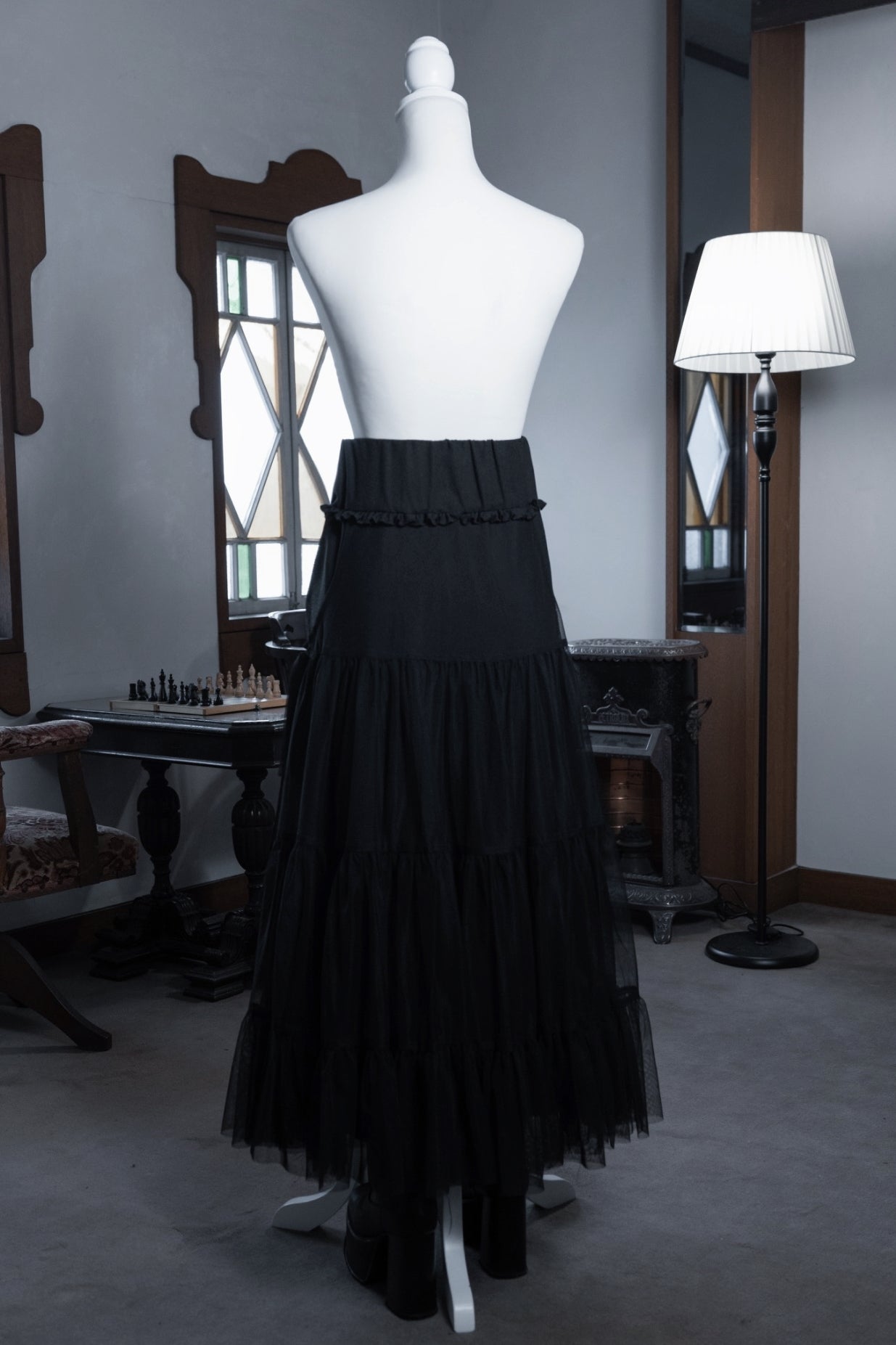 dd side ribbon tulle skirt