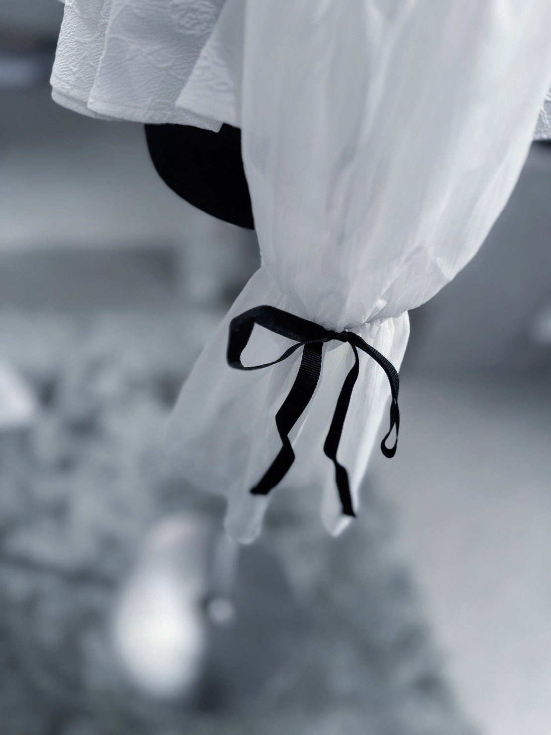 doll candy jacquard tops white