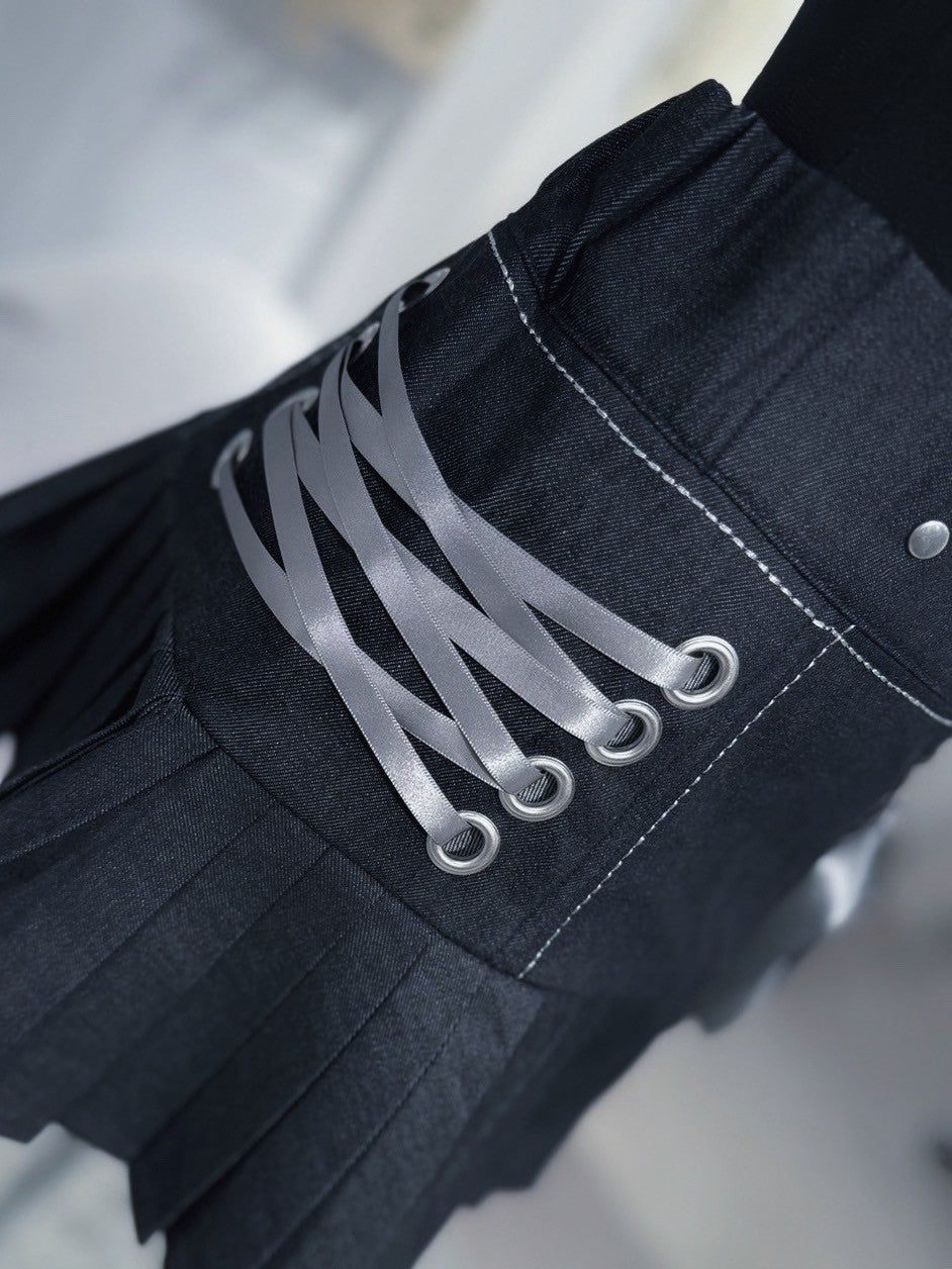 dd stitch pleats skirt