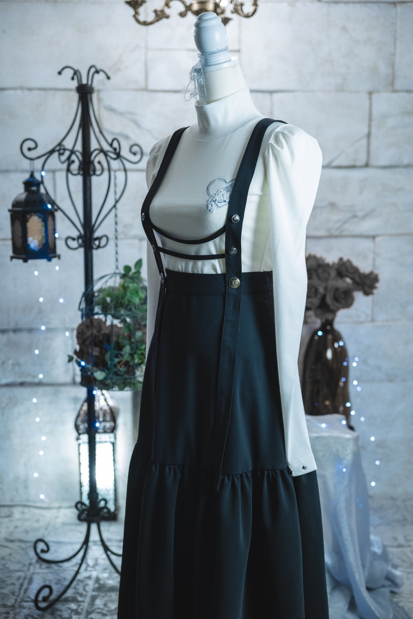 dd suspender skirt black