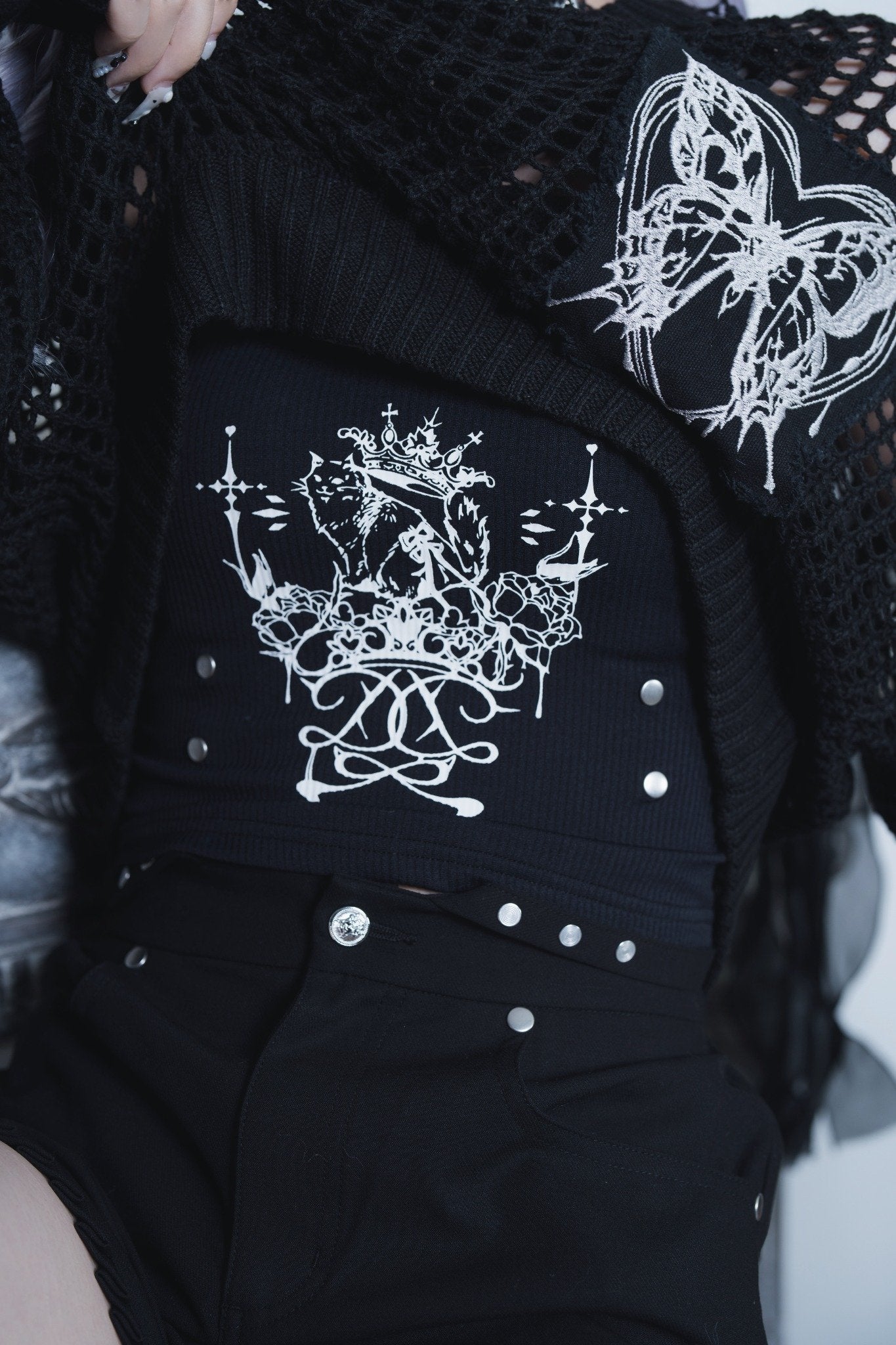 dd cat crown short camisole black