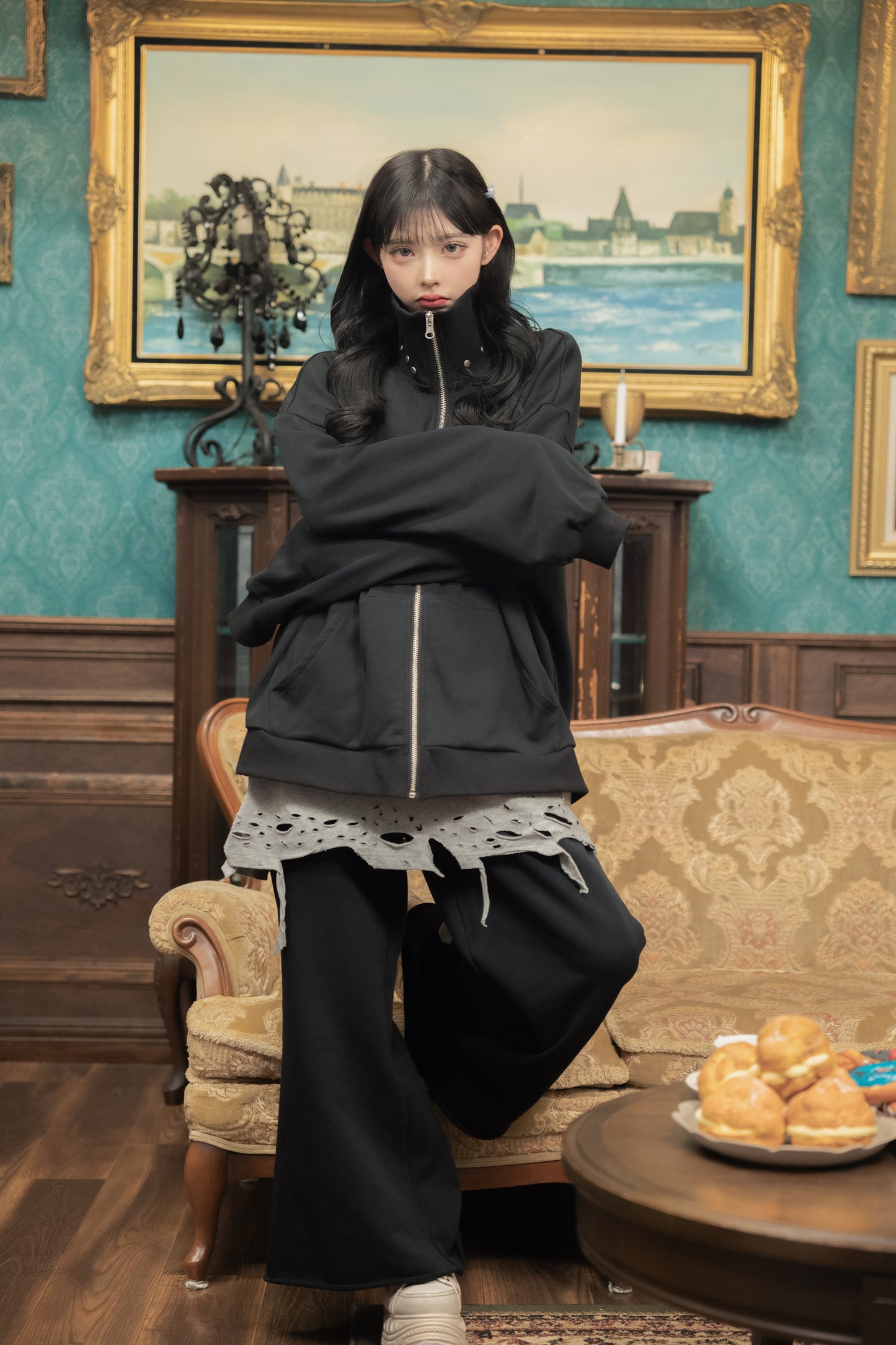 dd moonlight sweat tops black