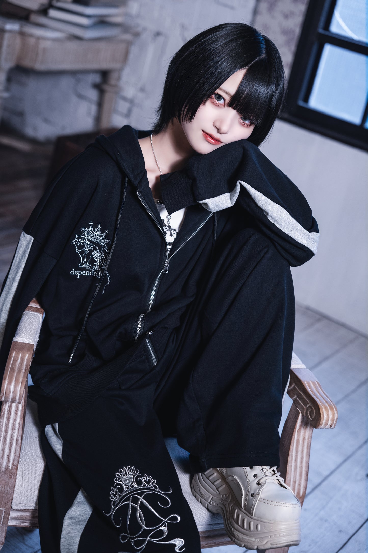 【予約販売】sideline zip hoodie black