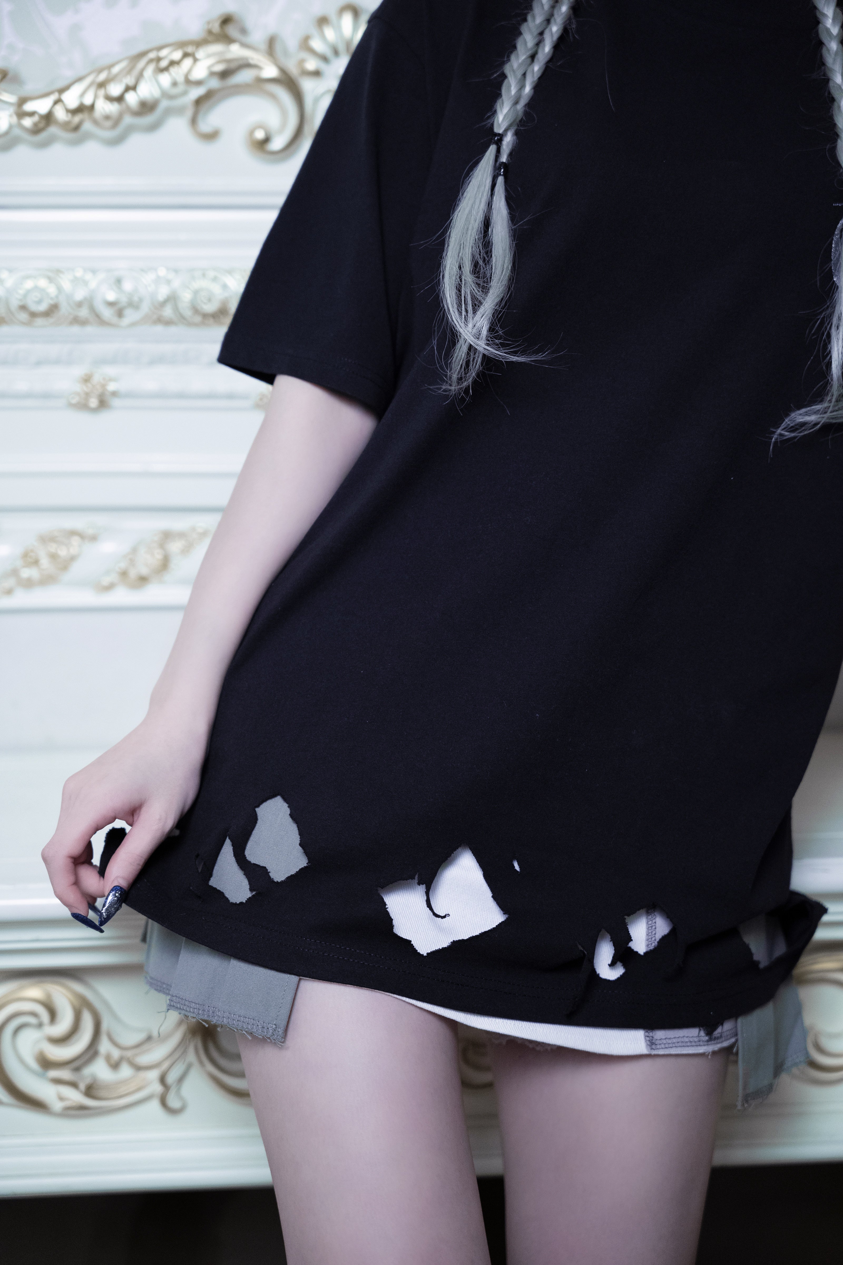 dd moon star Tee black