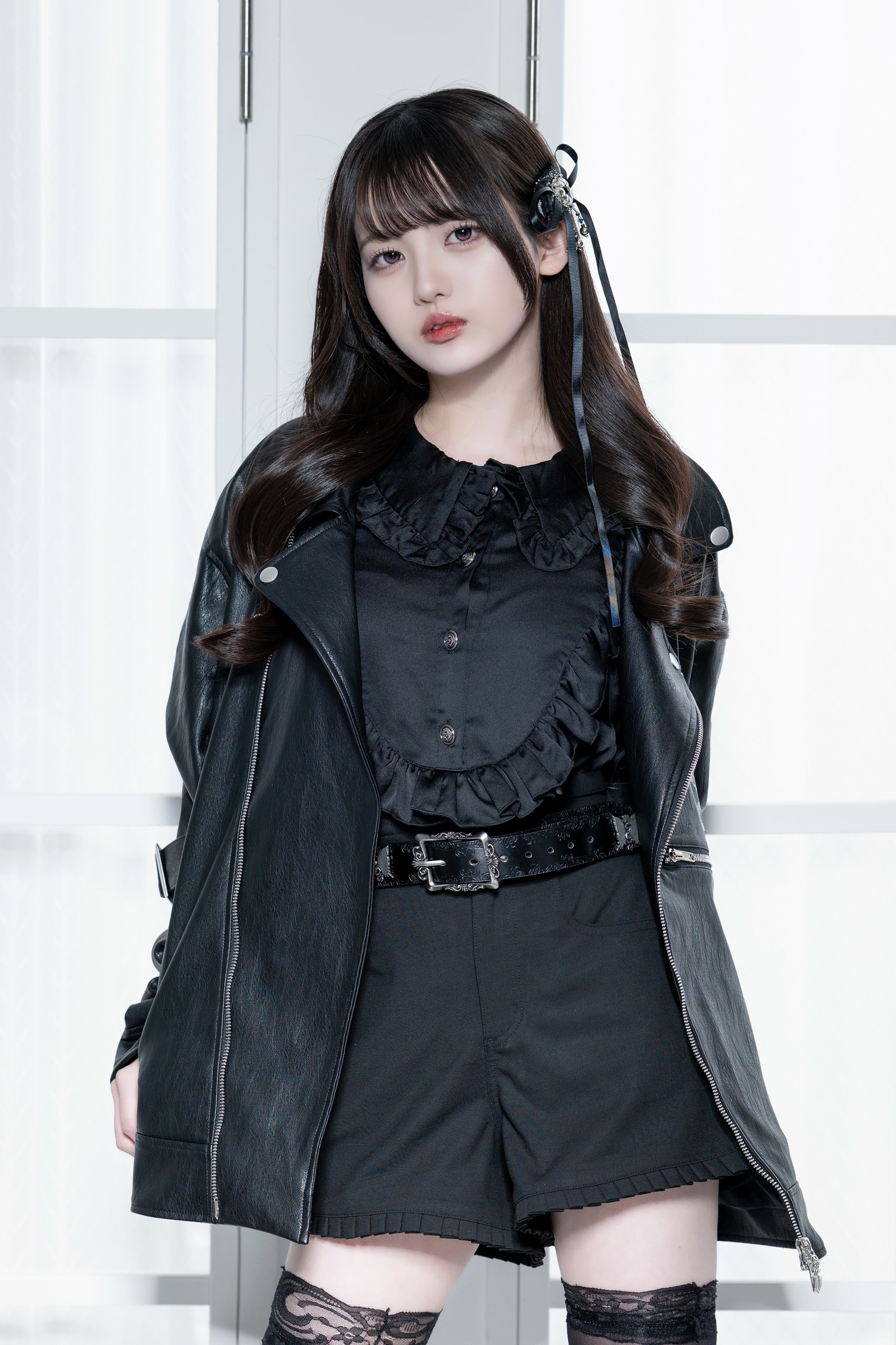 gibous×dependoll butterfly snake studs belt