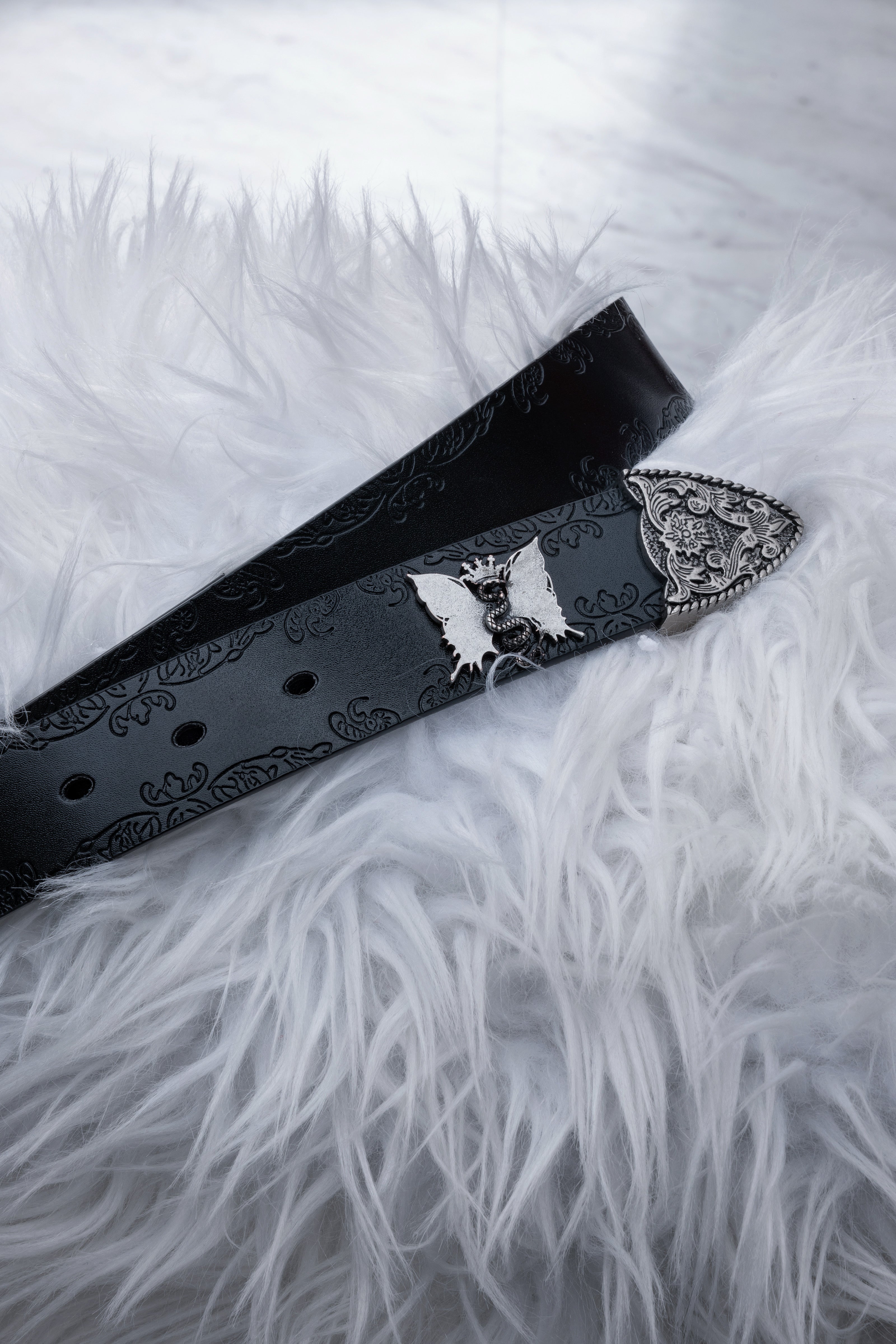 gibous×dependoll butterfly snake studs belt