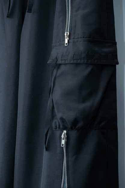 dd zip cargo pants black