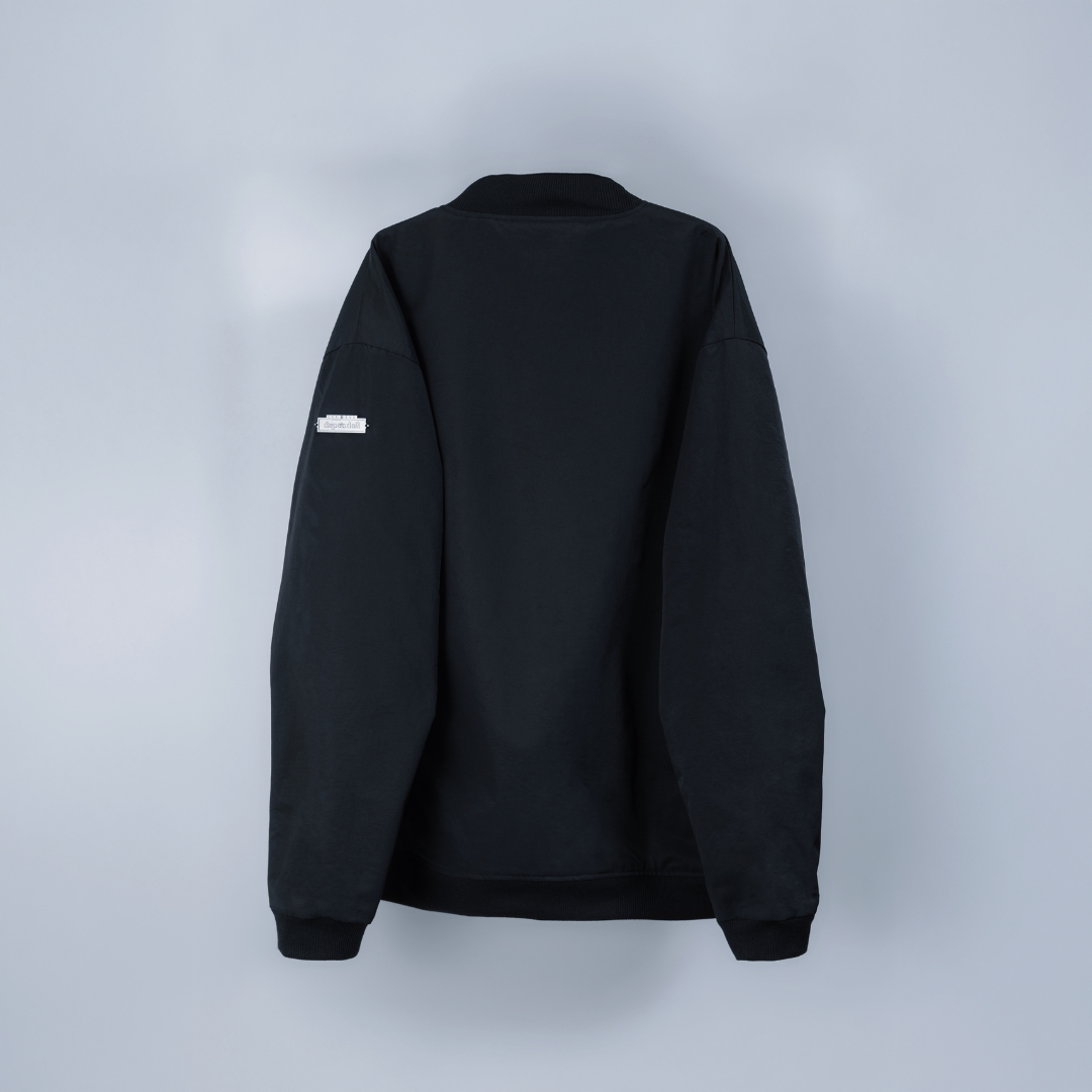 dd double ribbon blouson black