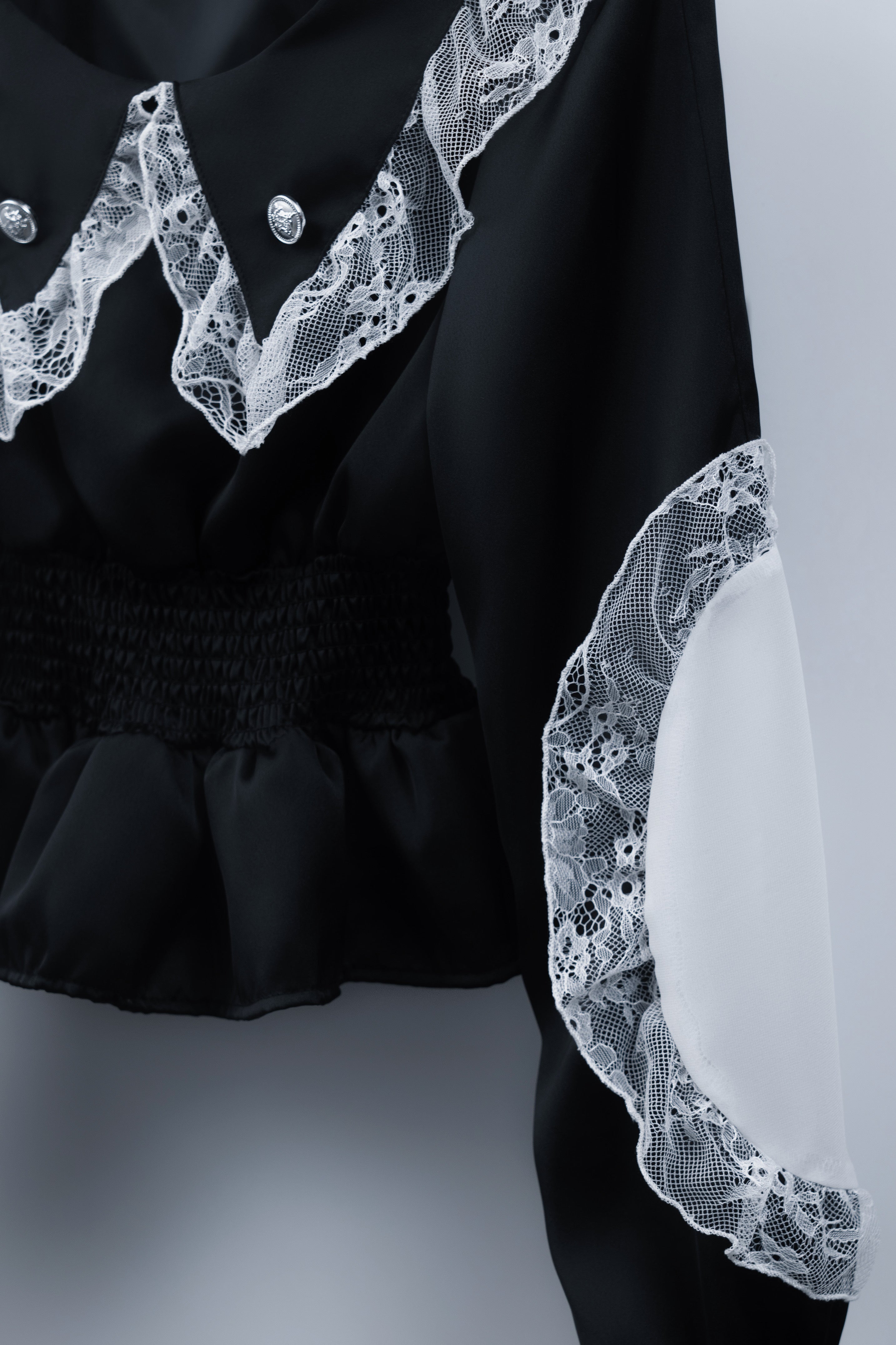 sailor collar frill doll tops black