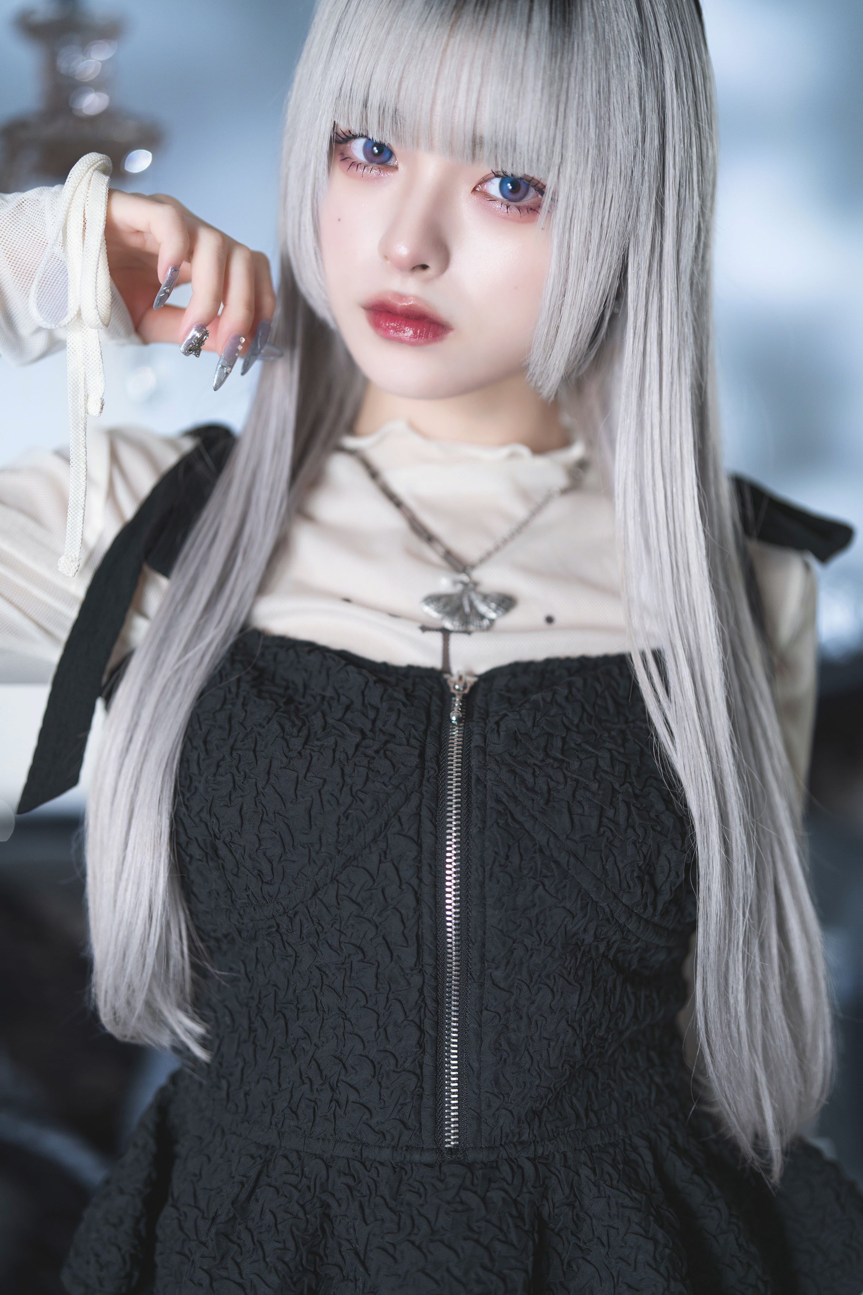 Moth chain necklace