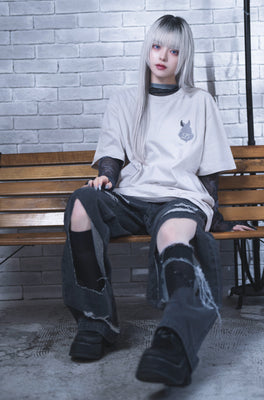 dd rabbit Tee white
