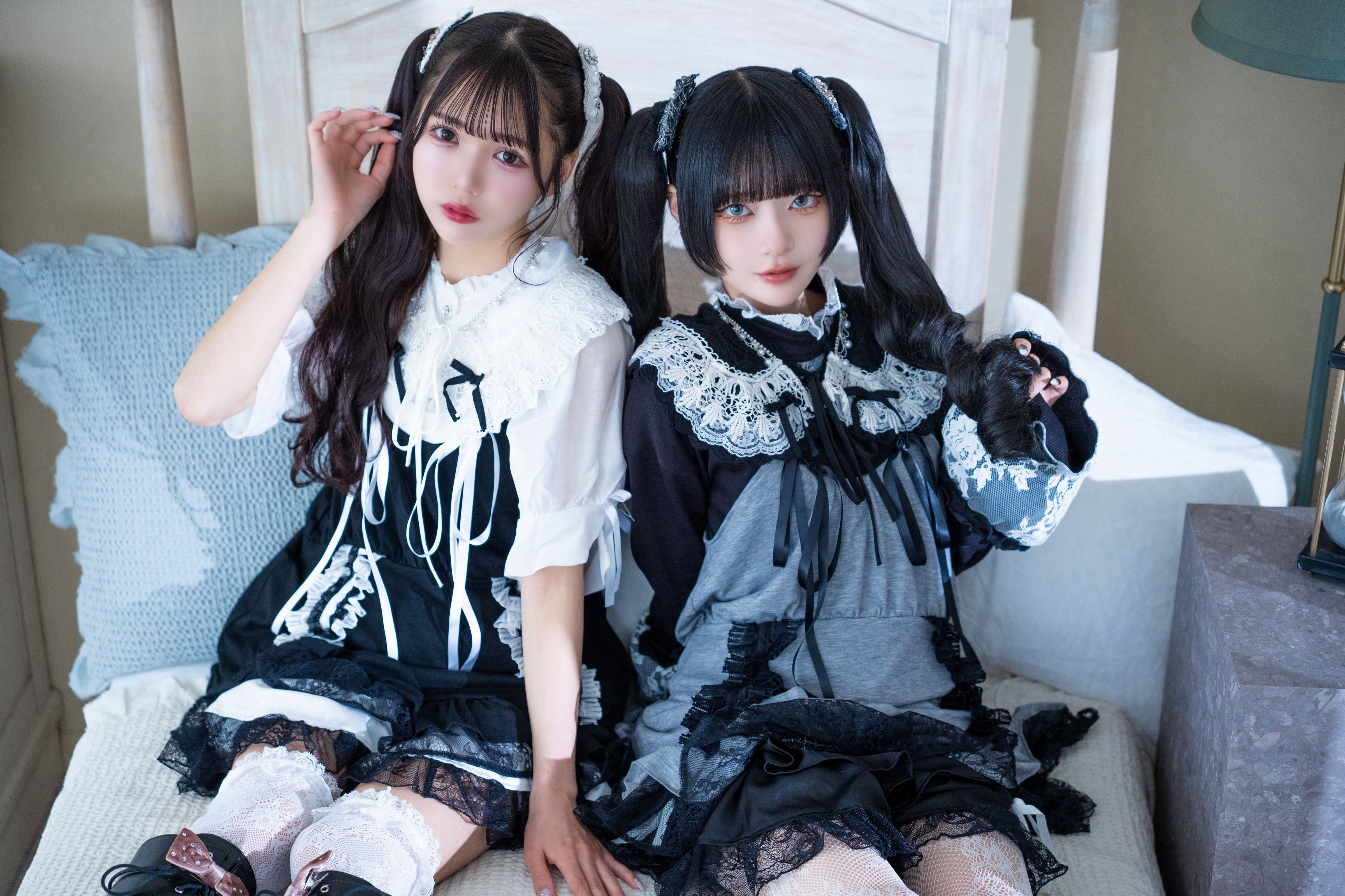 doll race ribbon tunique black