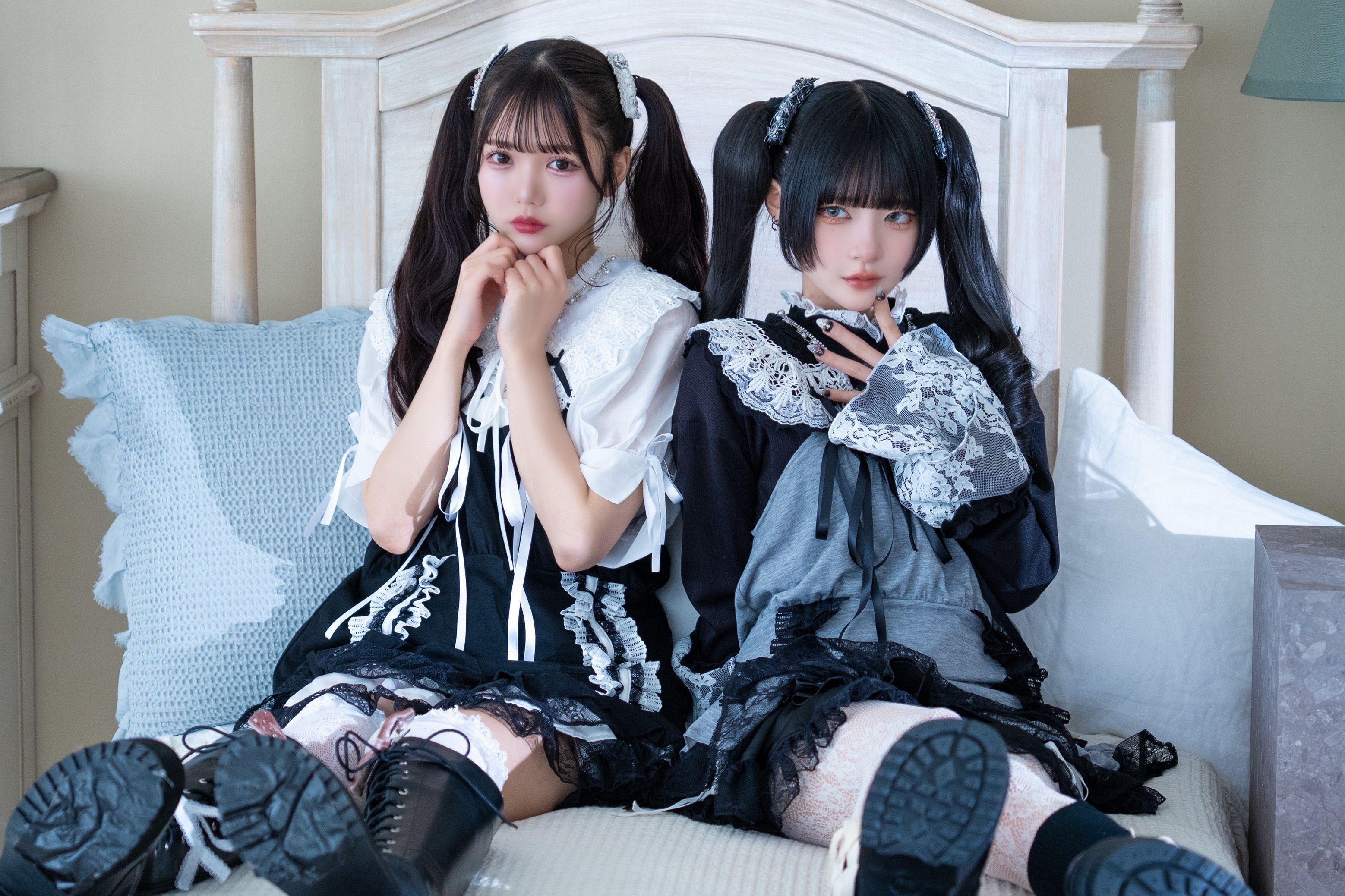 doll race ribbon tunique black