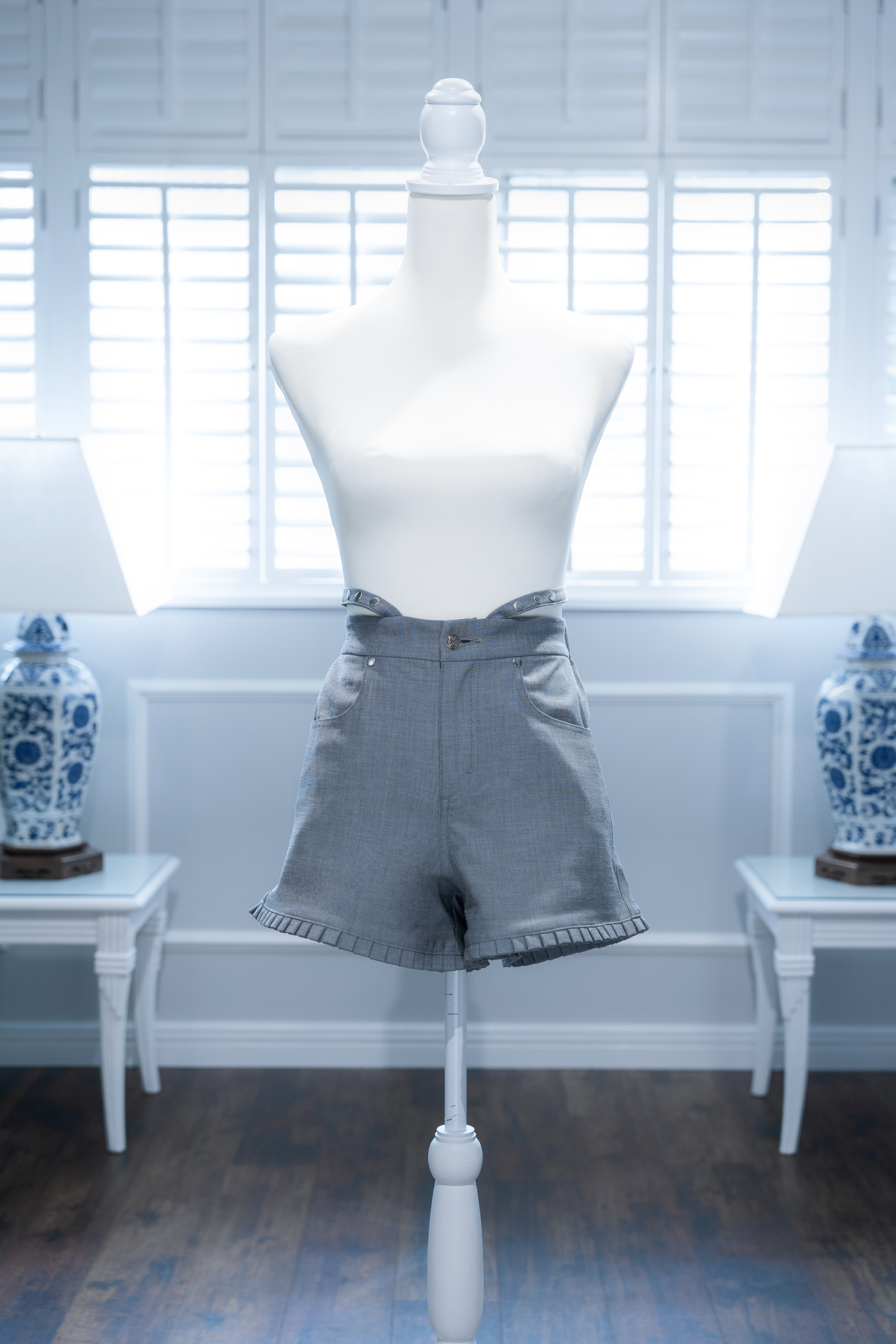 doll girdle pants light gray