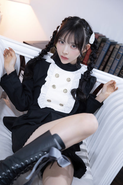 doll peplum jacket black