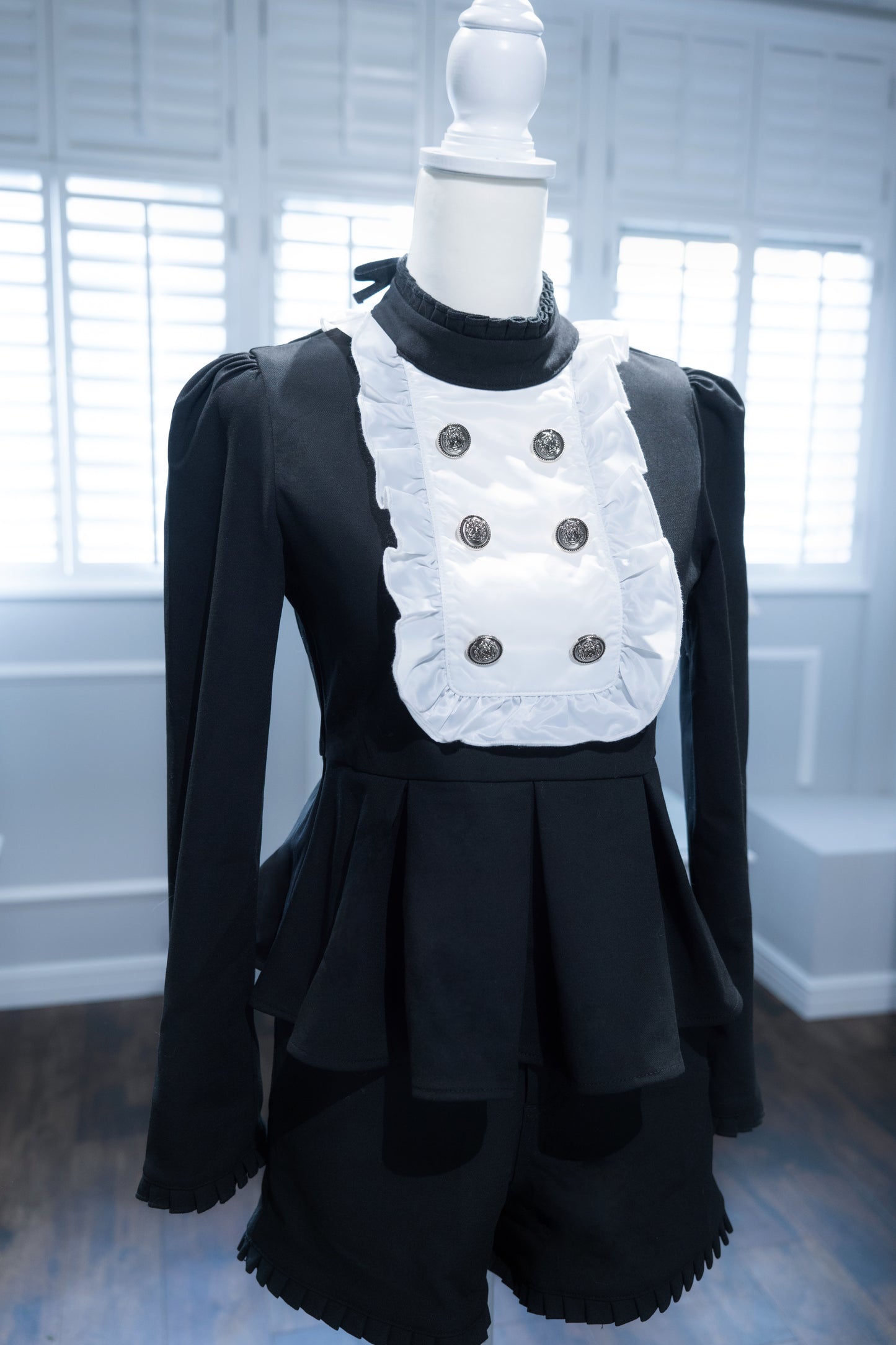 doll peplum jacket black