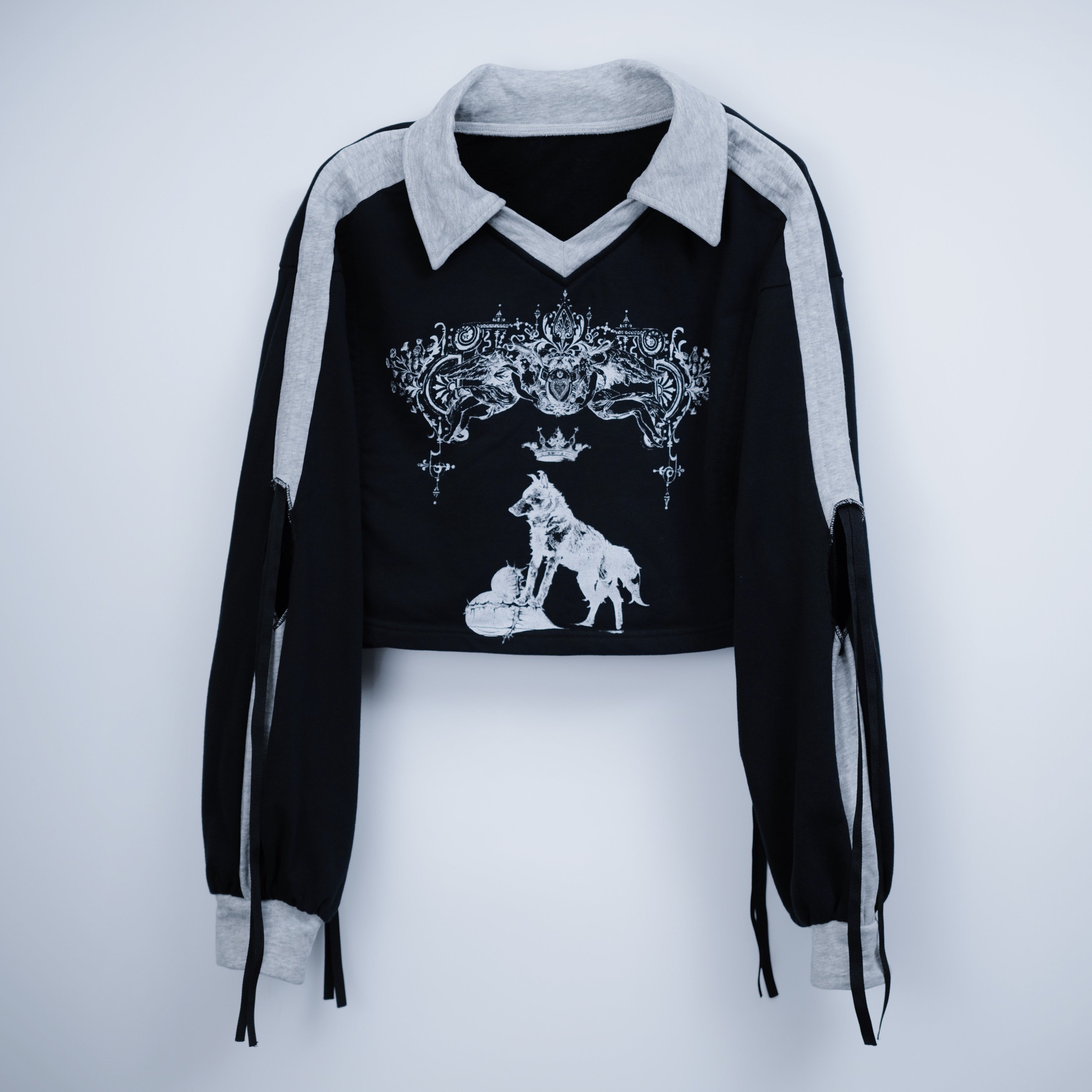 dd wolf sweat polo shirt black