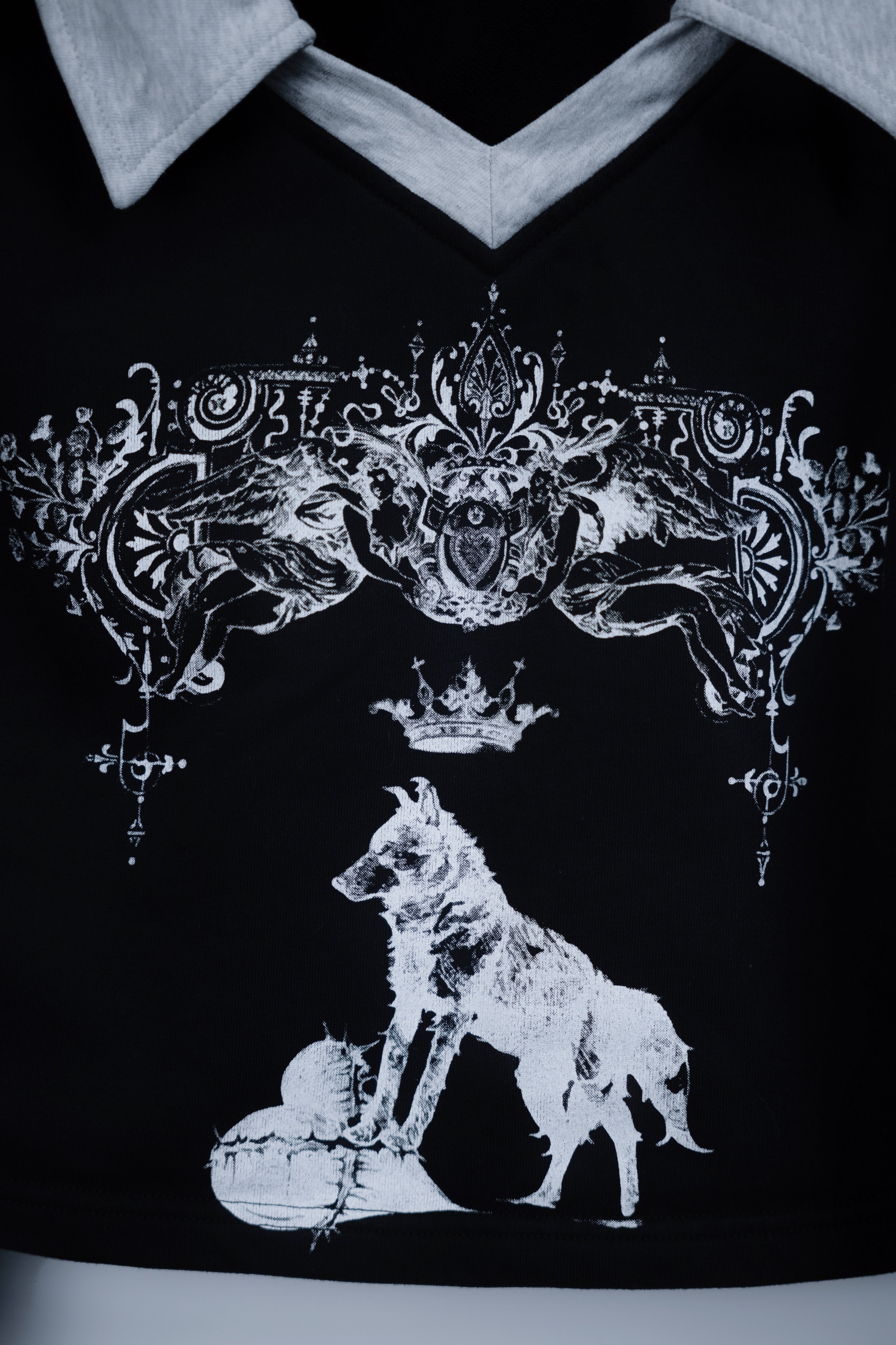 dd wolf sweat polo shirt black