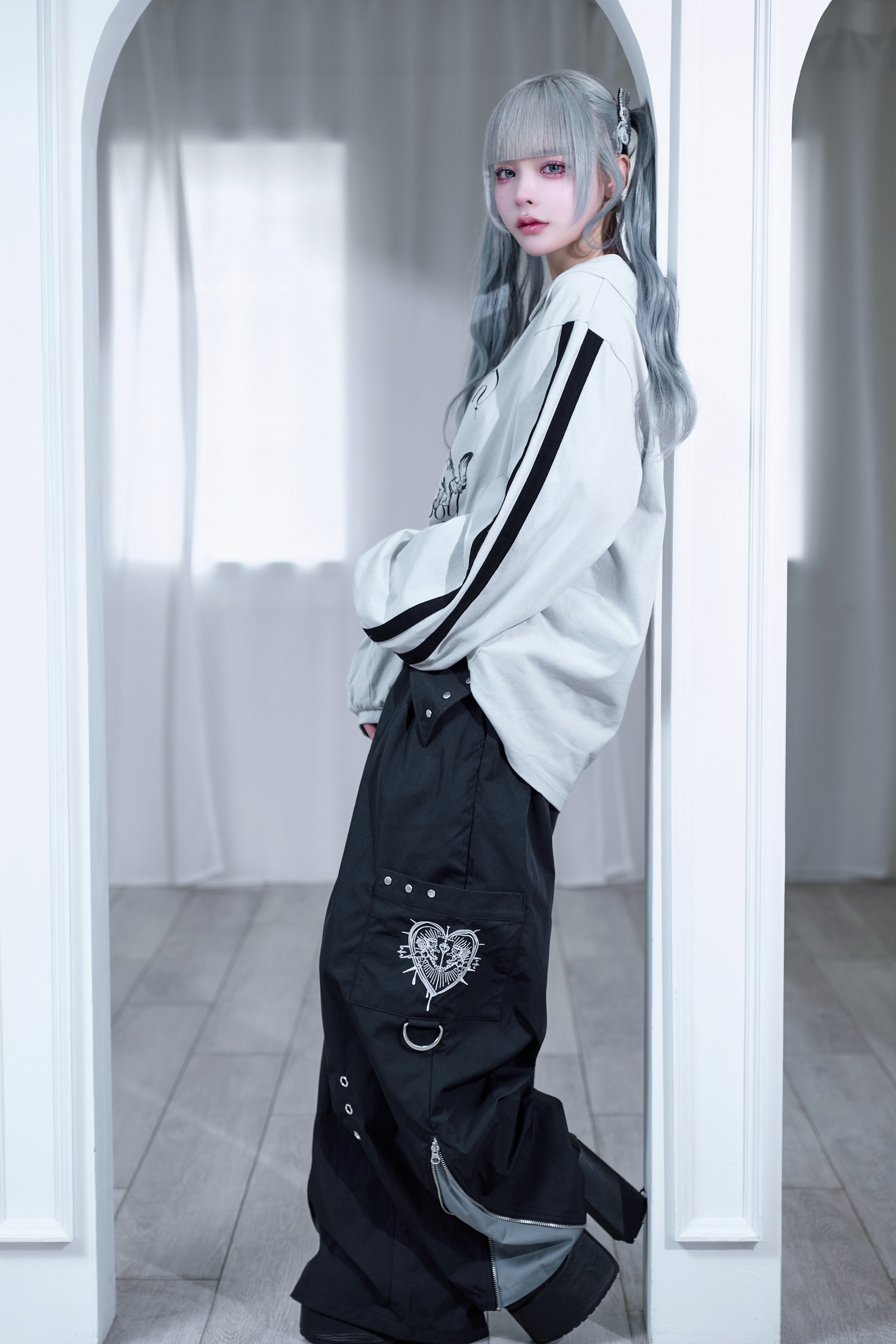 dd double waist zip pants