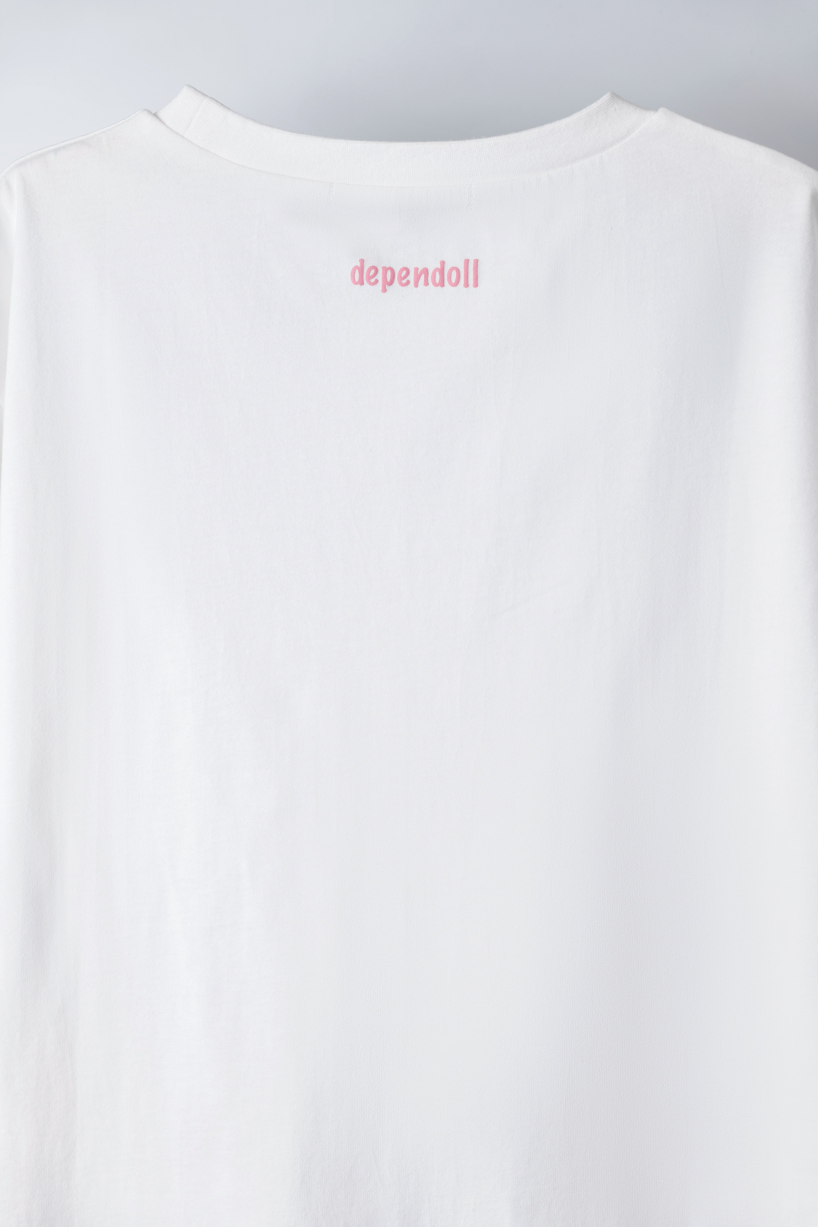 cat crown doll Tee white