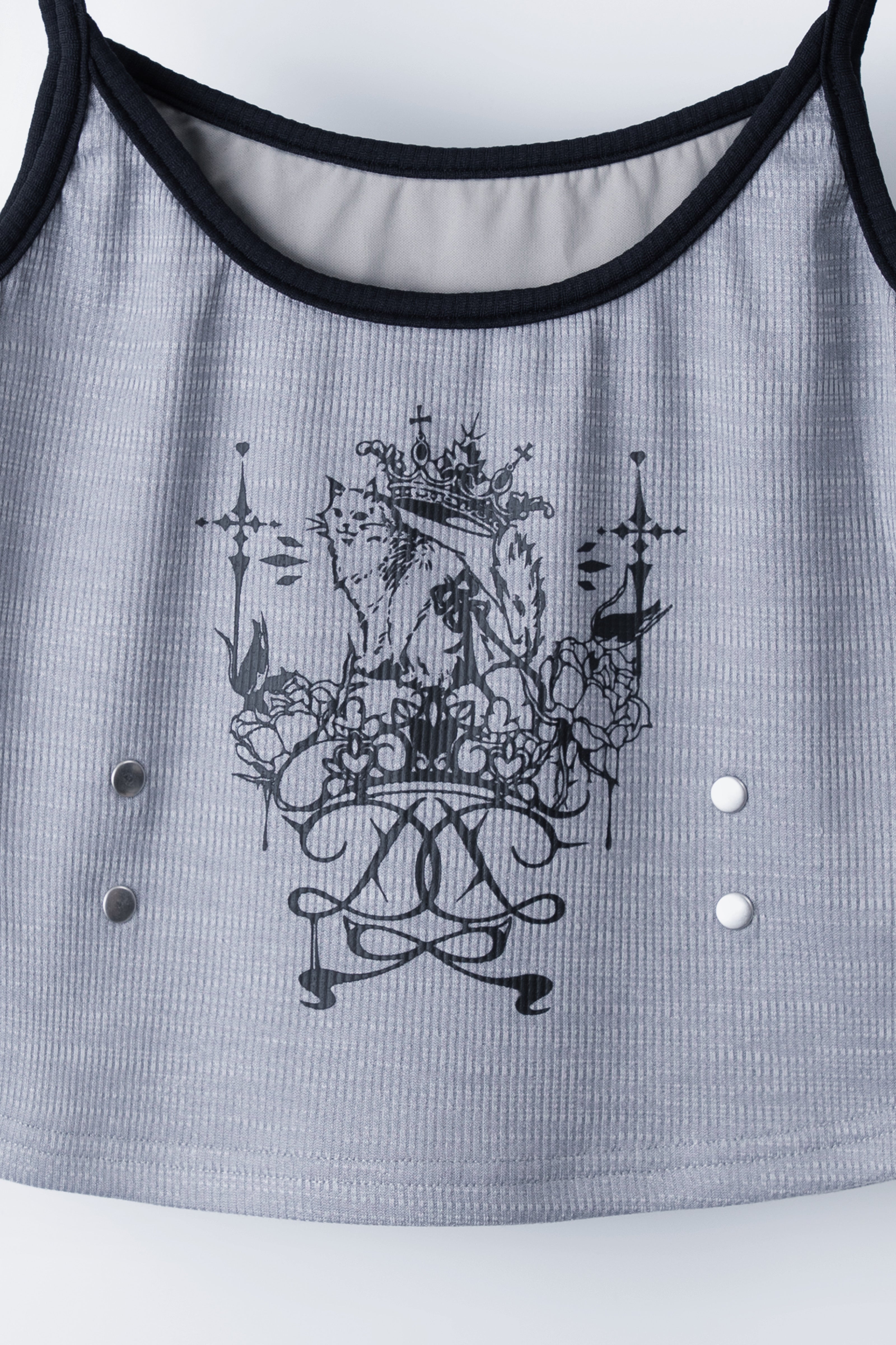 dd cat crown short camisole gray