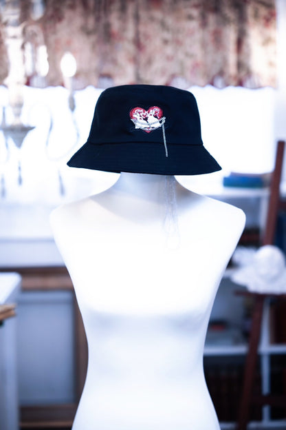 rabbit chain bucket hat