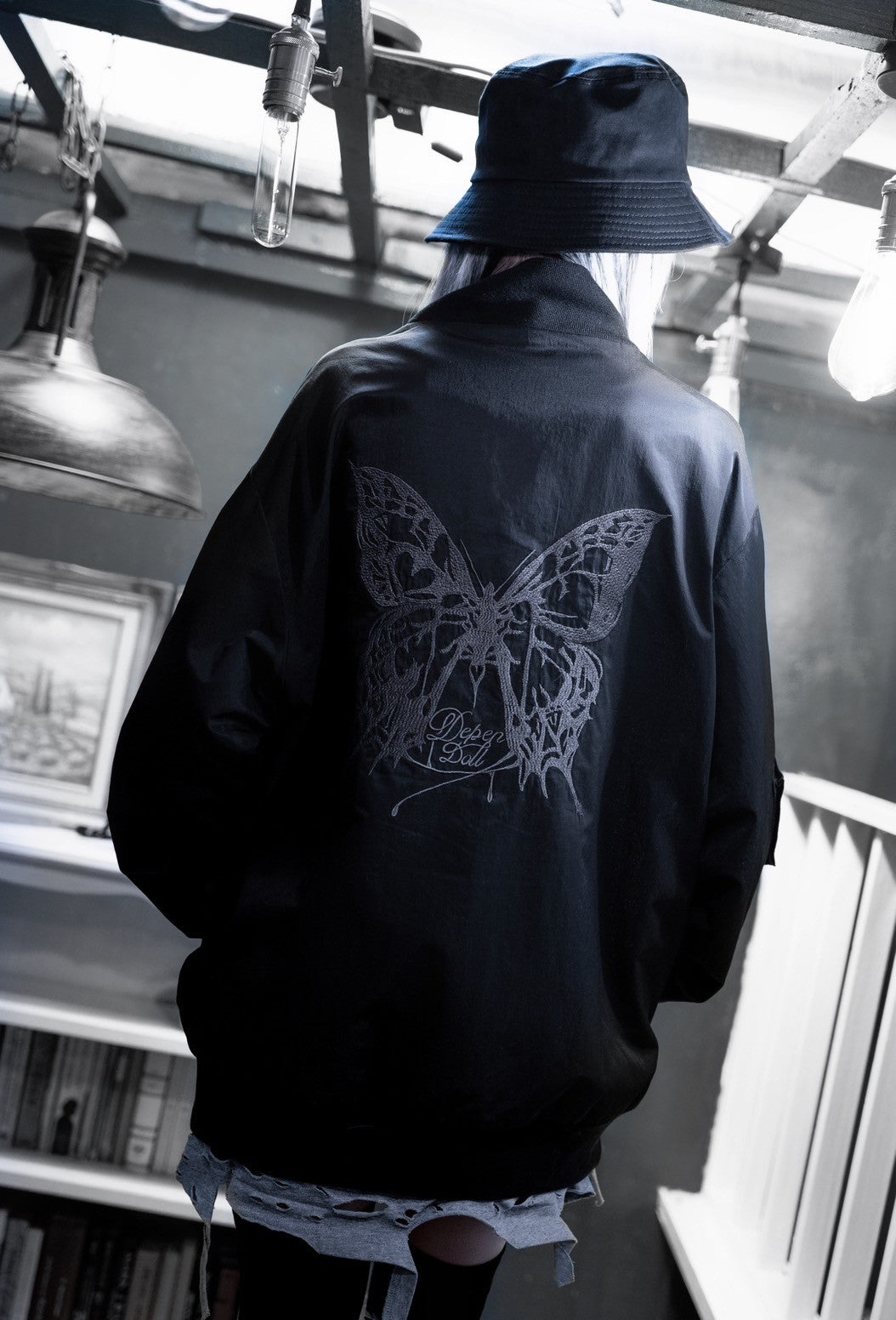 dd butterfly blouson black