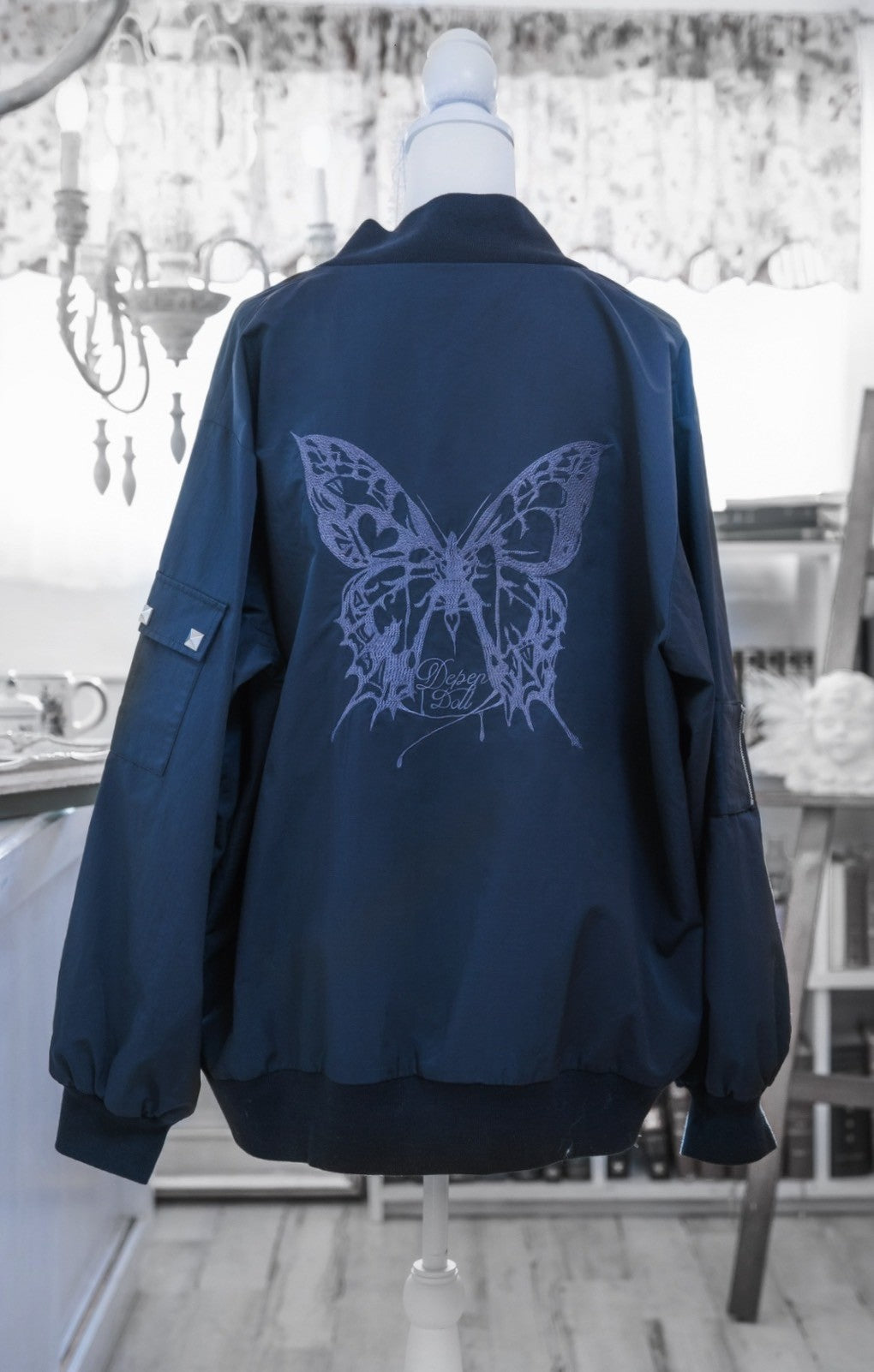 dd butterfly blouson black