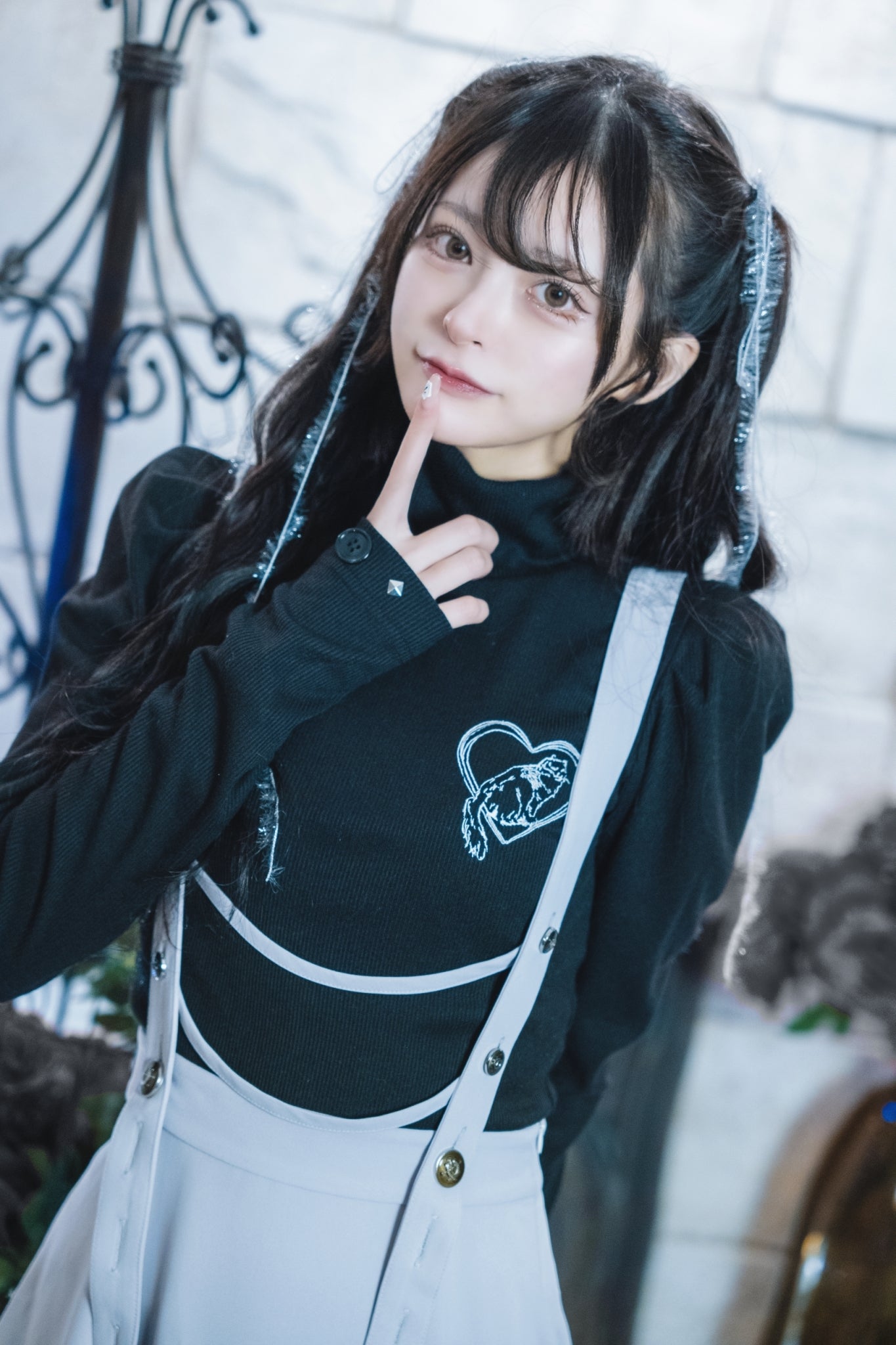 dd cat rib knit black