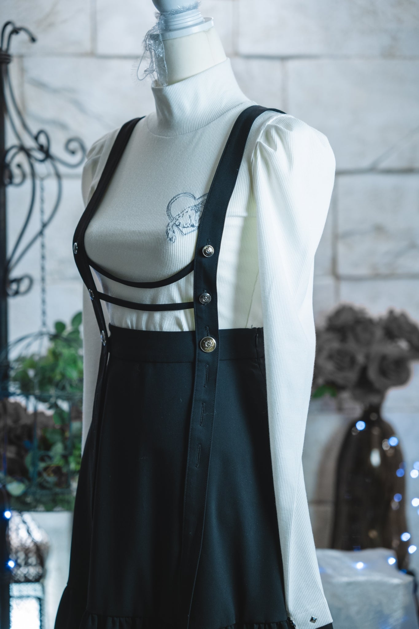 dd suspender skirt black