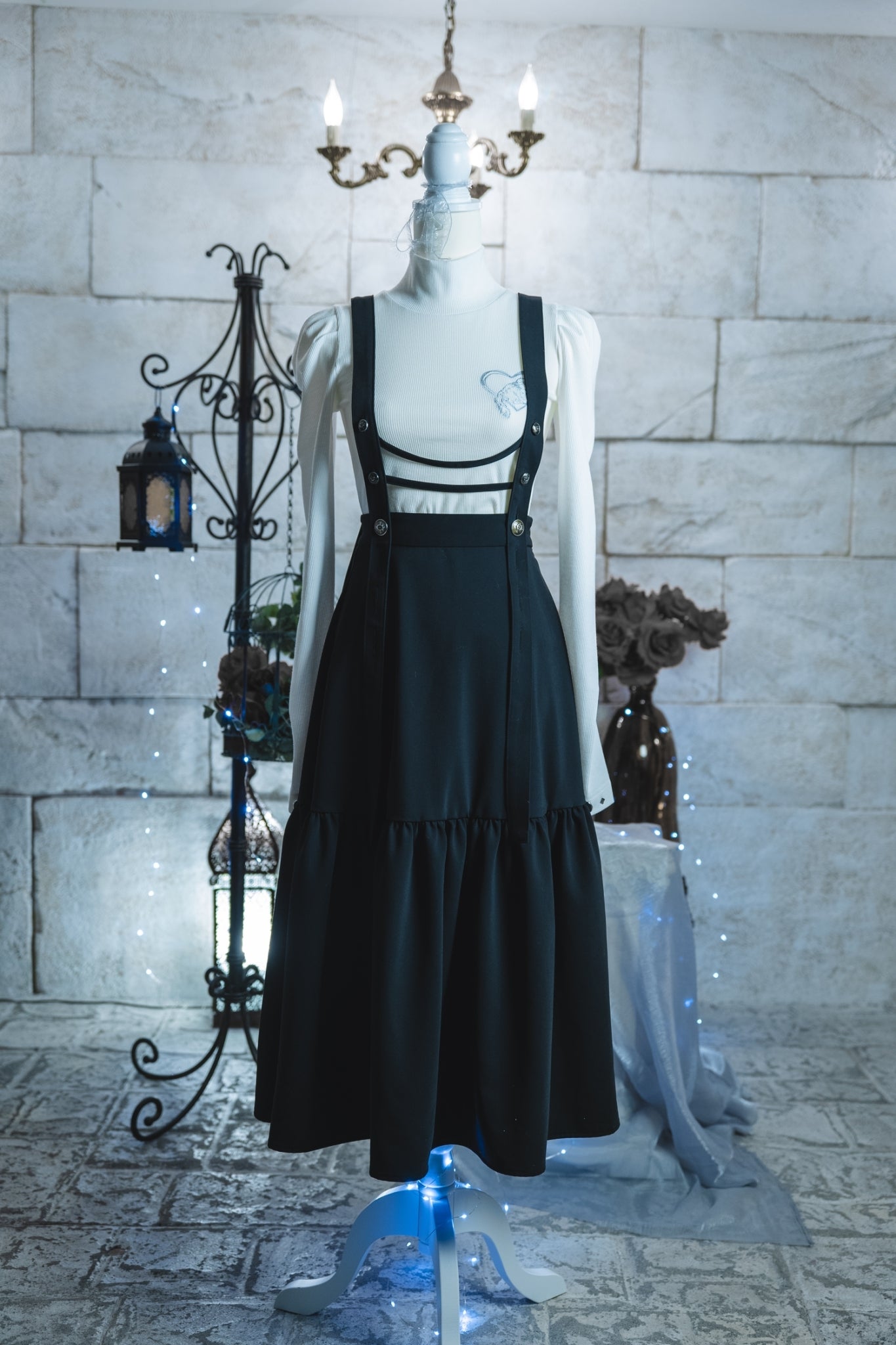 dd suspender skirt black