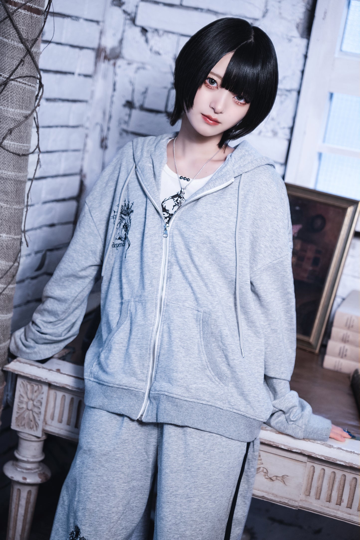 【予約販売】sideline zip hoodie gray